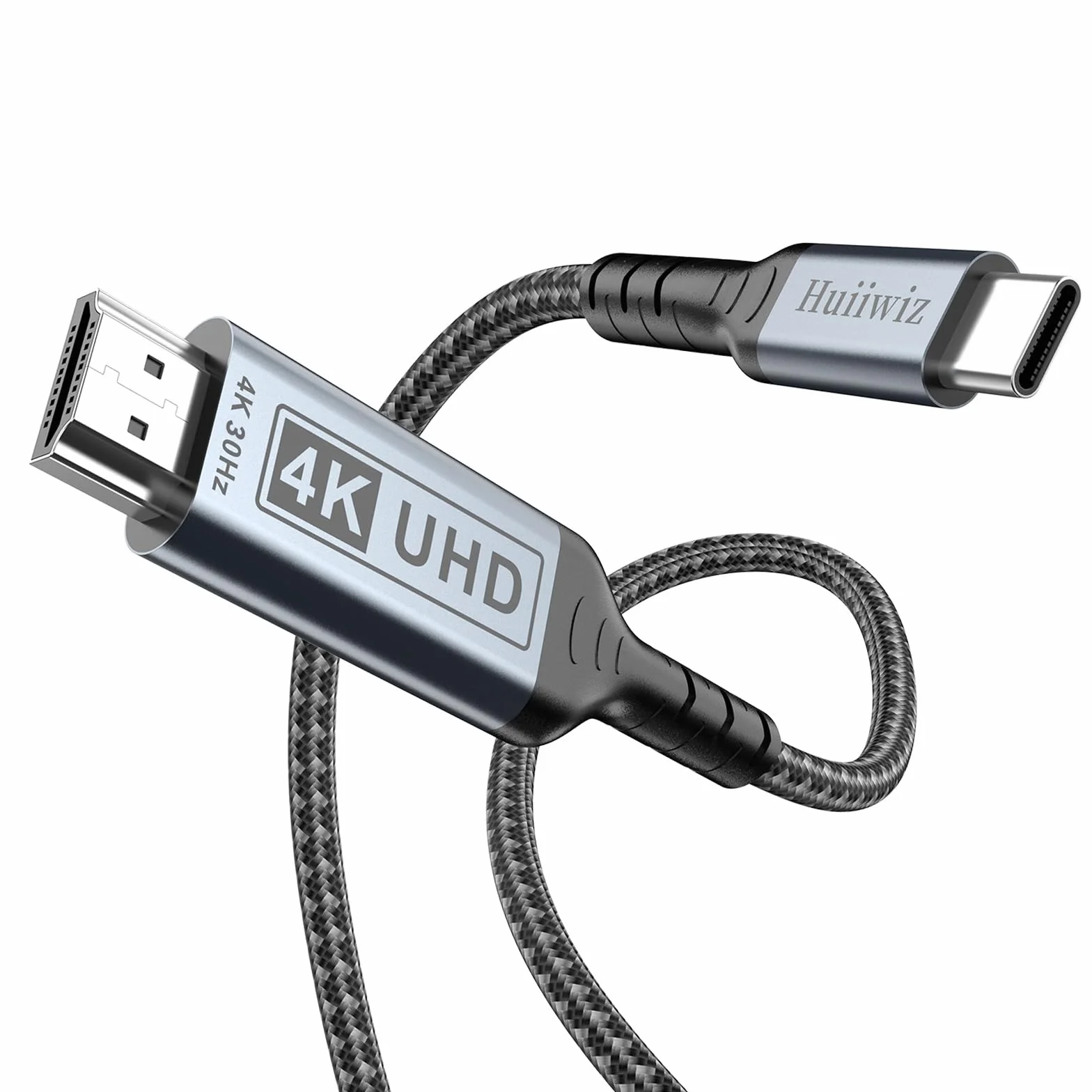 Kabel USB C na HDMI z 4K i 16 m, pleciony przewód kompatybilny z Thunderbolt 3/4/5 (przeciwzakłóceniowy, modny design)