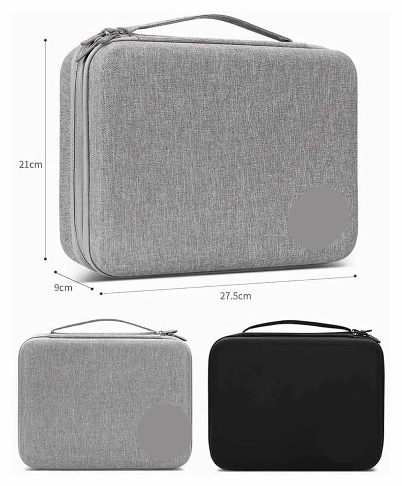 Torba na akcesoria elektroniczne, Etui na elektronikę Power Bank o dużej pojemności Cyfrowa torba podróżna paszport(Double Layer gray xl)
