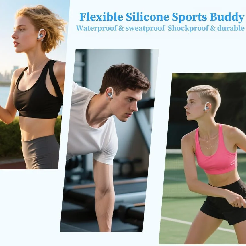 Silikonowe zaczepy na uszy, odpowiednie dla Samsung Buds 3 Pro i Buds 3, antypoślizgowe akcesoria sportowe, zaczepy na uszy, wygodne dopasowanie (czarne)