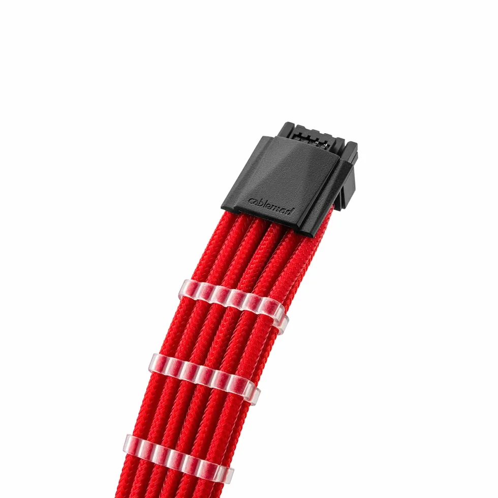 CableMod C-Series PRO ModMesh 12VHPWR zestaw kabli do Corsair RM, RMi, RMx (czarna etykieta) - rot