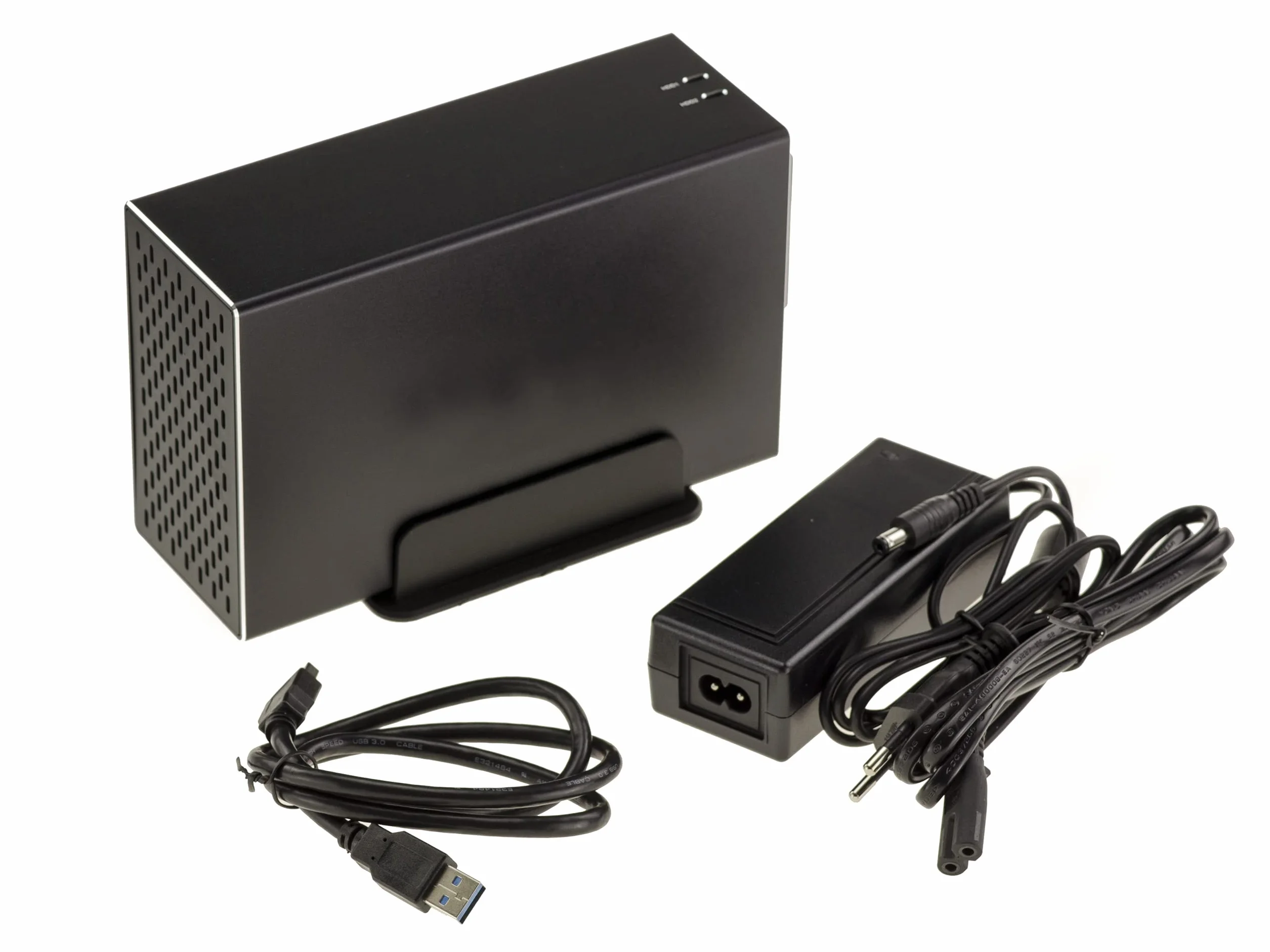 KALEA-INFORMATIQUE Obudowa USB 3.0 5G na 2 dyski twarde SATA z zasilaczem 50 W, pojemność 32 TB. Sprzętowy RAID 0 1 0+1