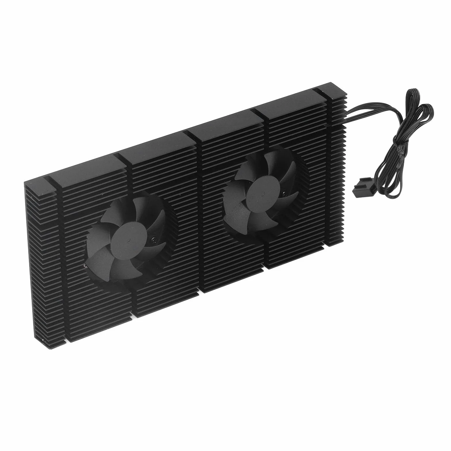 Fdit Radiator Pamięci VRAM z Podwójnym Wentylatorem PWM, Aluminiowy Radiator z Cichymi łożyskami Hydraulicznymi, do Chłodzenia Pamięci GPU 3080 i 3070 (Podkładka 0,5 mm 600)