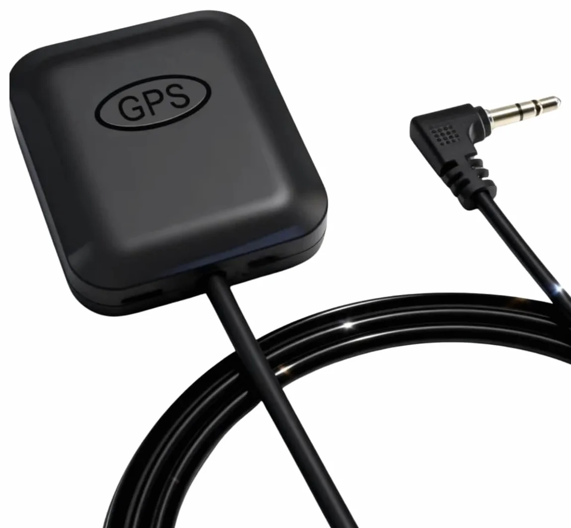 Antena Samochodowa GPS Aktywna 3 Metry | Złącze RG174 3,5mm 3Pin Antena GPS z podstawą magnetyczną do samochodowego systemu nawigacji GPS | 28dB