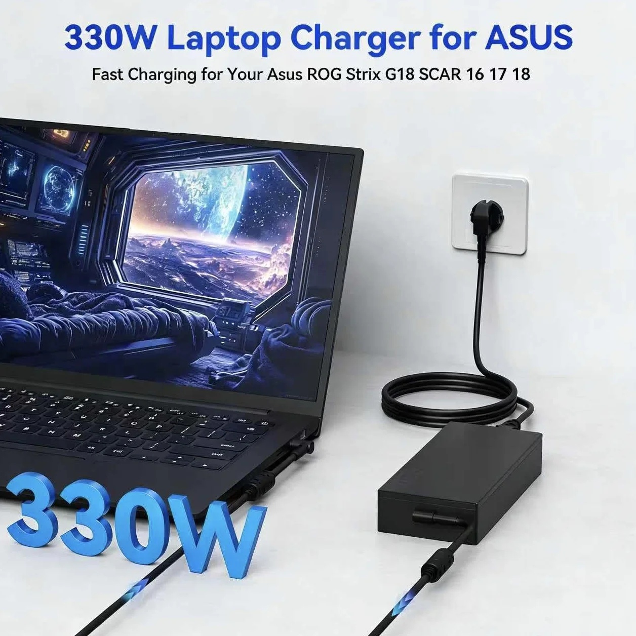 330 W zasilacz kabel do ładowania do Asus ROG Strix Scar 16 17 18 G18 G634JY G634JZ G733PZ G733PY G733 G733CX G814JZ G814JI G834JY Zephyrus Duo 16 GX650PZ GX650PY Zephyrus Duo 16 G733CX G814JI G834JY