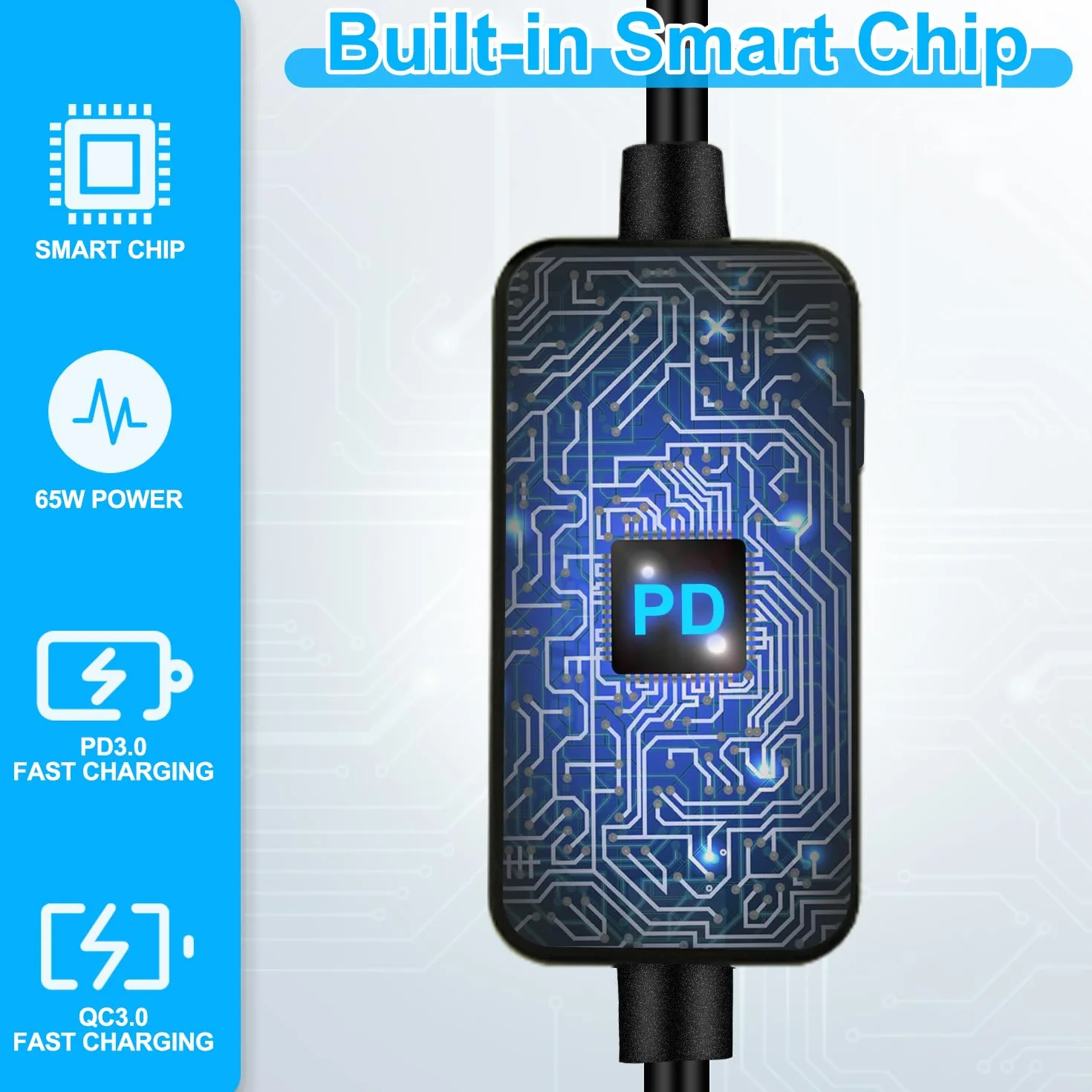 FARSENSE Adapter USB C na DC, kabel wyzwalający PD (1,5 m) z 10 końcówkami Connecor, kabel zasilający USB na DC może przełączać napięcie poprzez naciśnięcie klawisza i obsługuje napięcie wyświetlacza