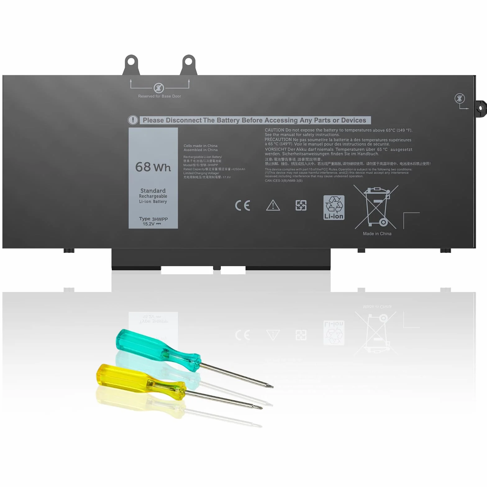 Bateria 3HWPP do laptopa Dell Latitude 5401 5410 5411 5501 5510 5511 Precision 3551 3541 Inspiron 17 7500 7506 2 w 1, Inspiron 7706 2 w 1, czarna 3YNXM 03HWPP 03HWPP 03 3HWPP 1 0X1J N2NLL 1VY7F