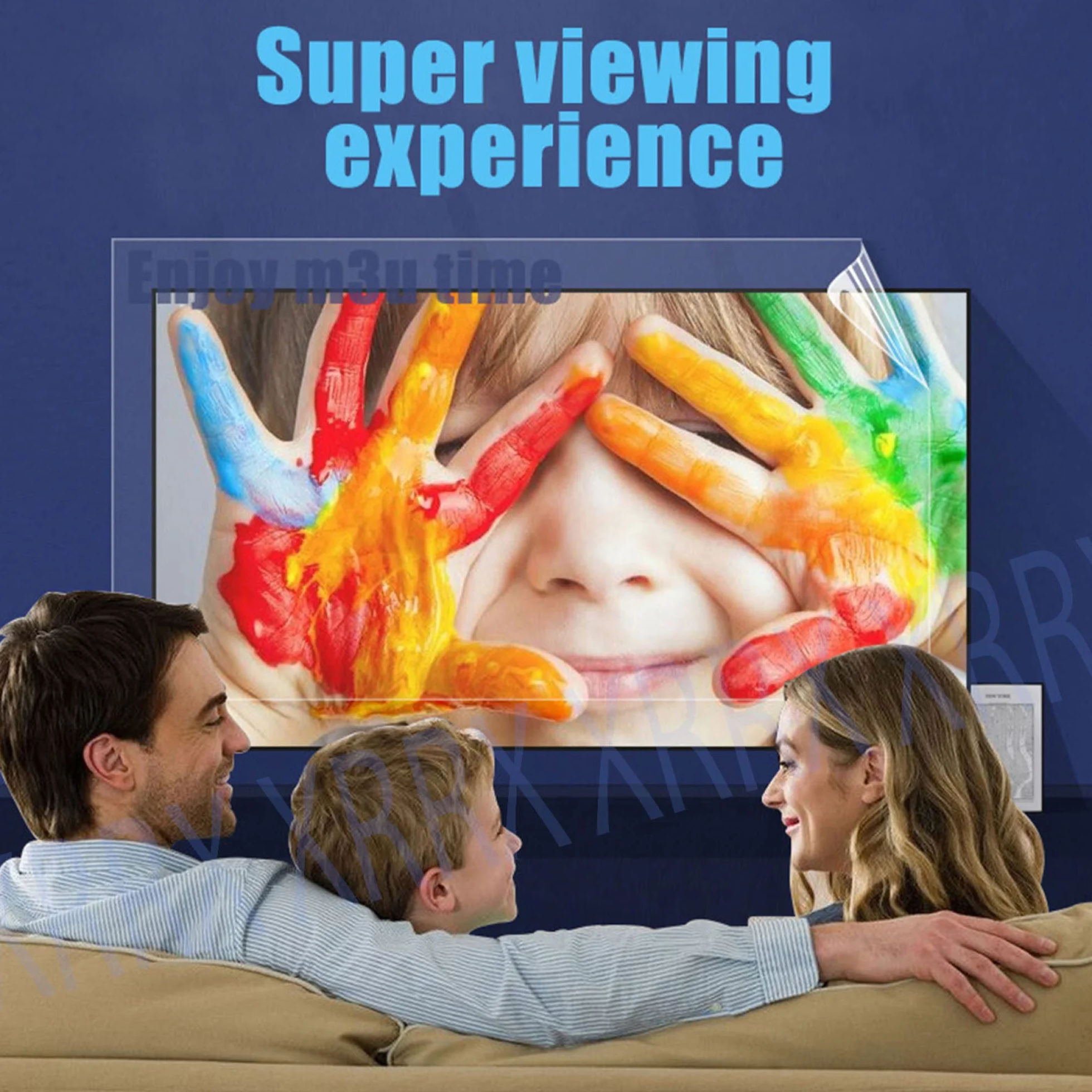 z AntiGlare-65in LCD Ochrona oczu Film telewizyjny AntiBlue Light Brak bąbelków przed zarysowaniami dla telewizorów HDTV LED, 4K OLED i QLED,Folia ochronna na ekran telewizora