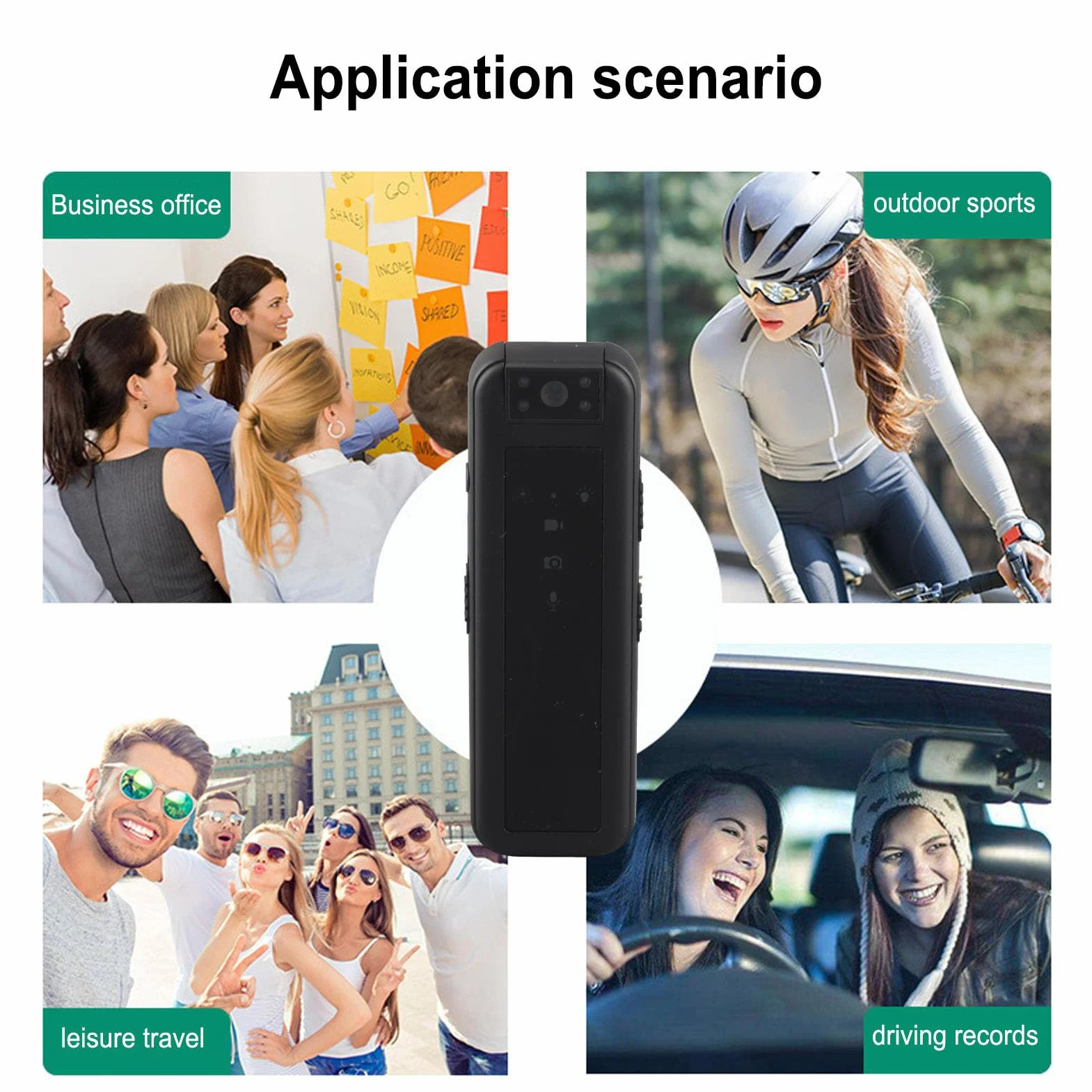 Mini Kamera na Ciało, Wielofunkcyjna Kamera Noktowizyjna 1080P Poręczna Przenośna Kamera, Kamera z Tylnym Klipsem, do Biura Biznesowego Sporty na świeżym Powietrzu