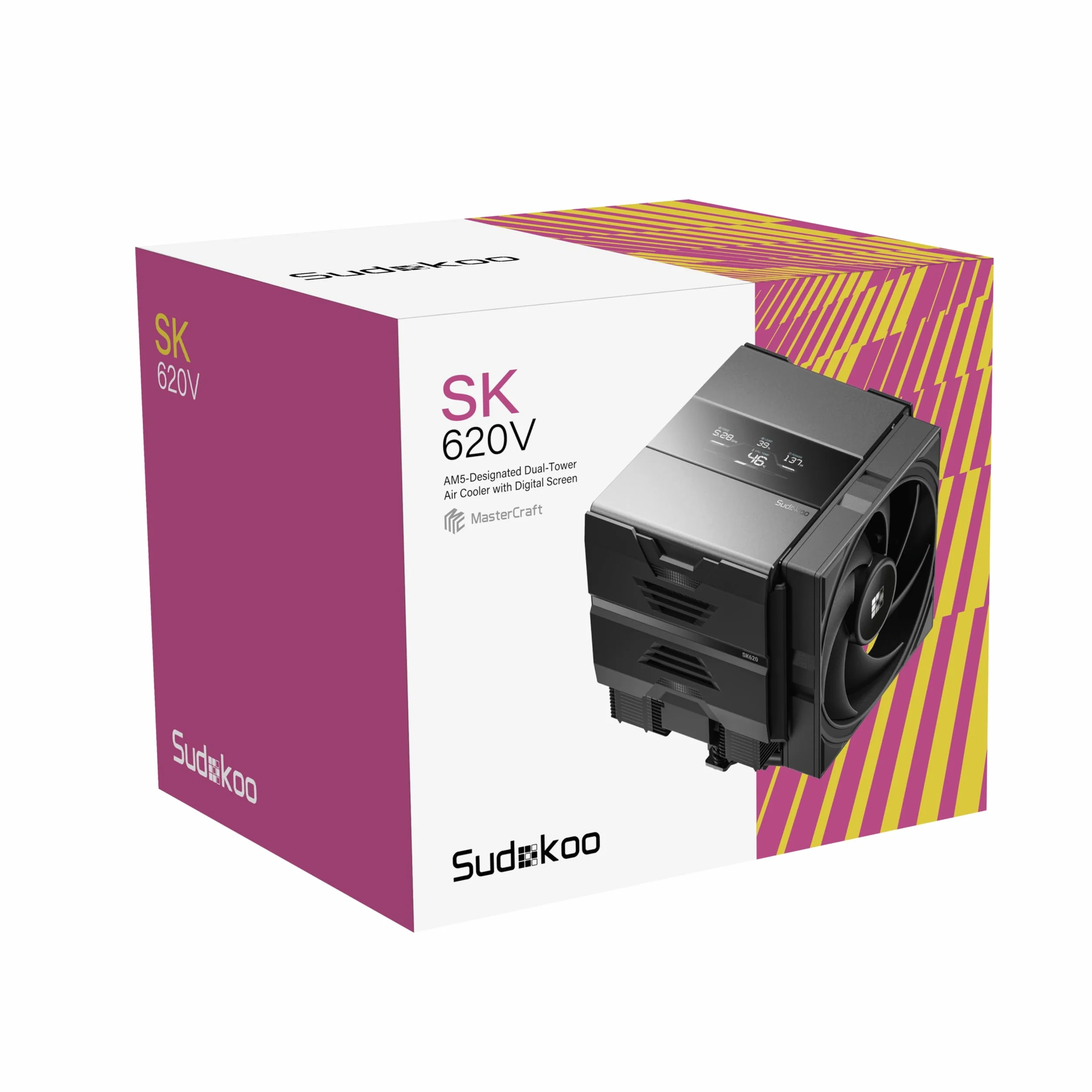 Sudokoo SK620V CPU-K?hler, Dual Tower - 2x 120mm, schwarz (R-SK620V-BKNDAN-GAS)