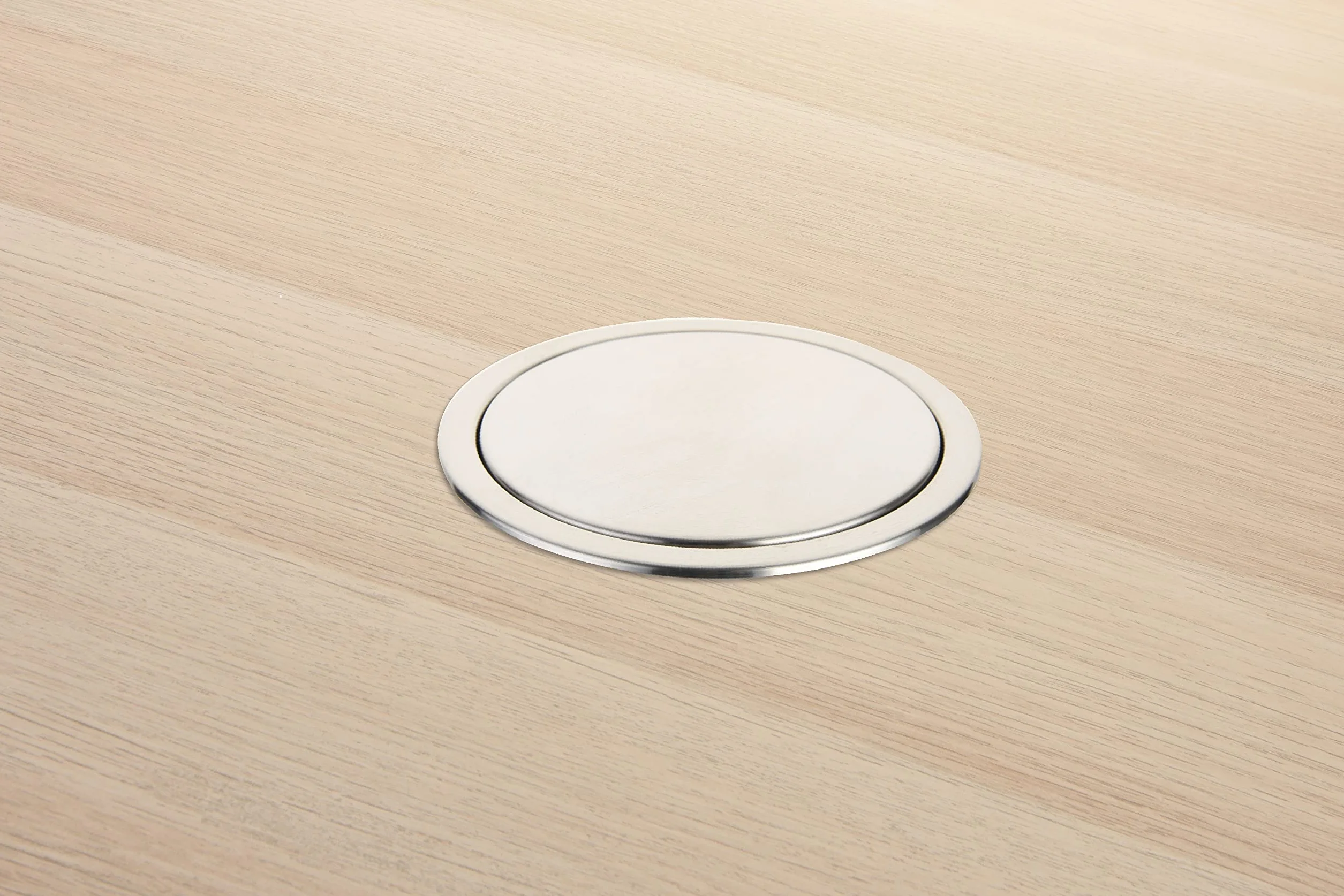 Electraline 35446 Listwa zasilająca chowana do blatu z 3 gniazdami w standardzie francuskim 16A + 2 USB 3.1A (1 USB typ A + 1 USB typ C) 15,5W, Wbudowane gniazdo do kuchni, Średnica 120mm, 2M