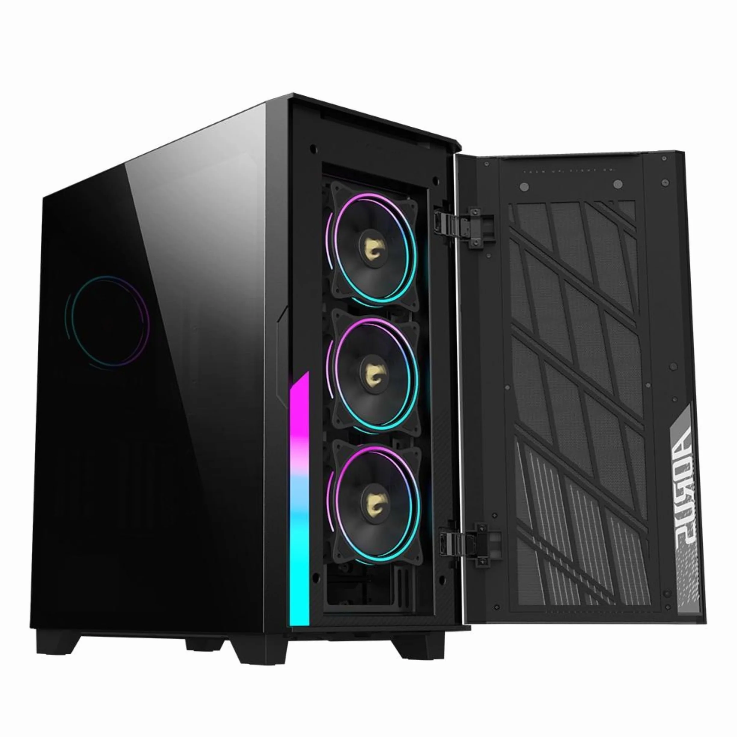 Gigabyte AORUS C500 szklana obudowa ATX Mid Tower, czarna, panel TG, bez zasilacza