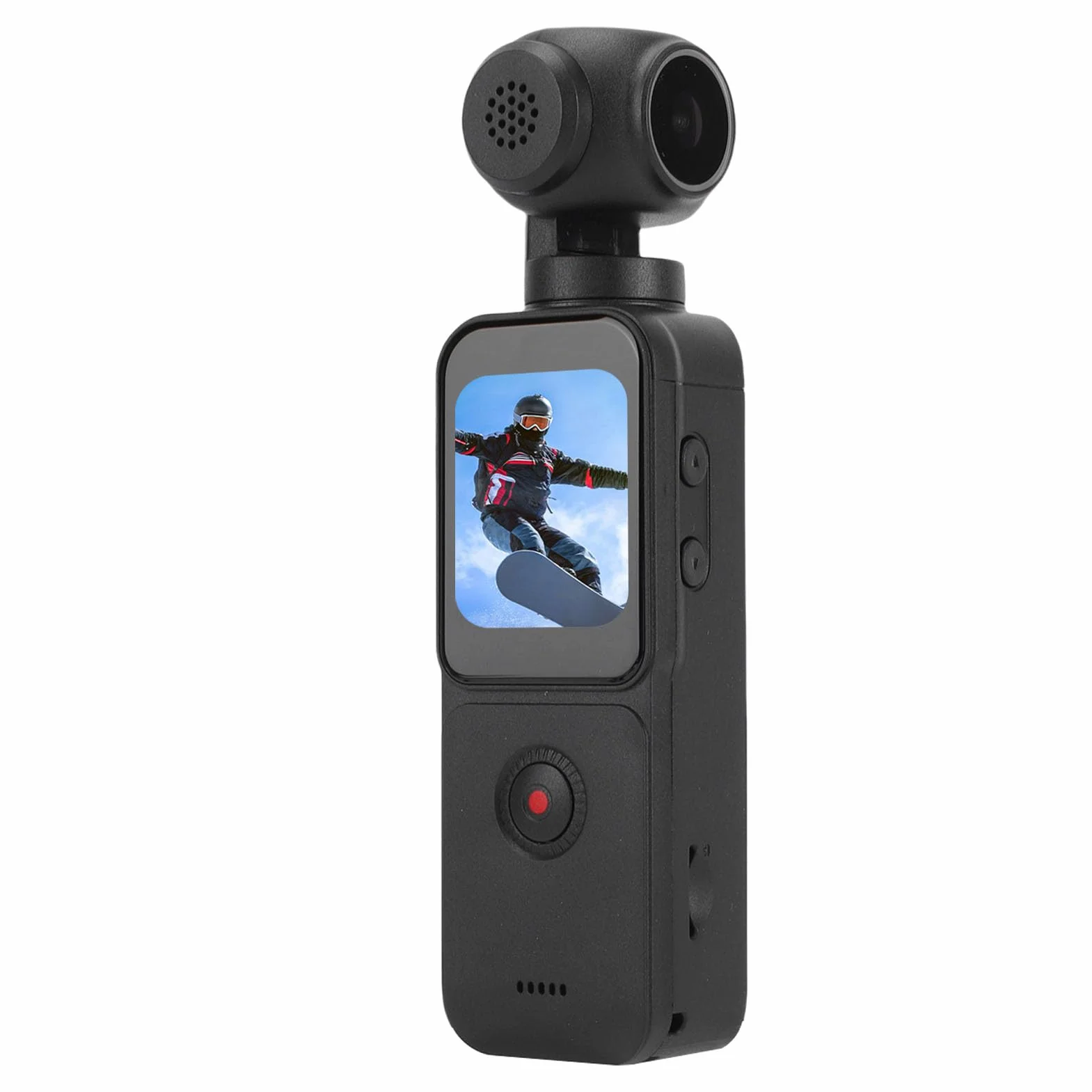 Sxhlseller Kamera Akcji 5K, Ręczny Rejestrator Wideo, z Obiektywem Obrotowym 270° i stabilizacją EIS, Ultraszerokokątna Kamera Wi-Fi, z Ekranem 1,69 Cala