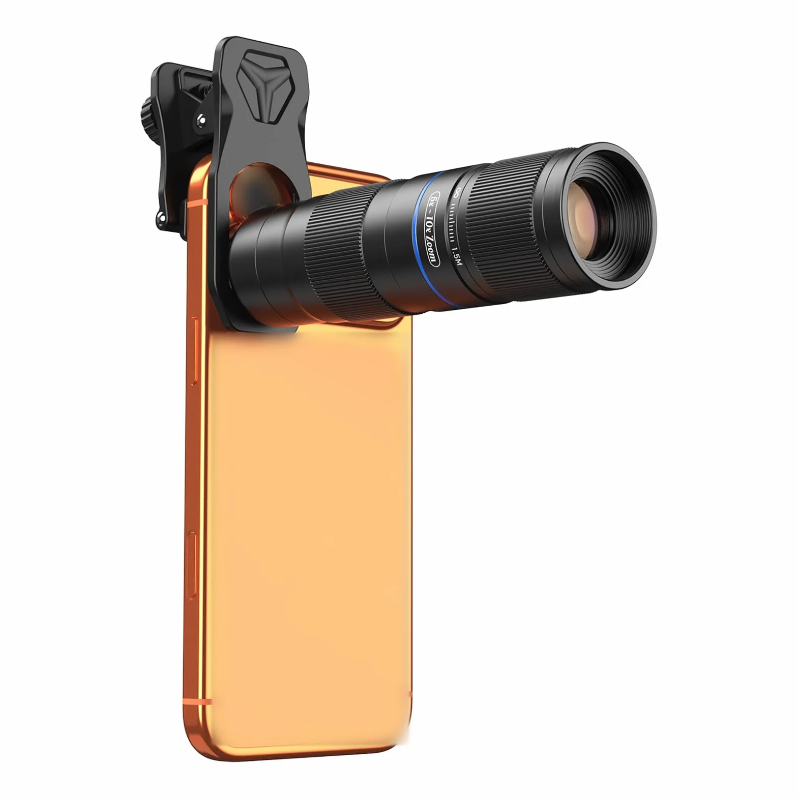 Cuifati Teleobiektyw Telefoniczny 5-10X, Uniwersalny, Przypinany Zoom Optyczny do Fotografowania Dalekiego Zasięgu, Podróże Sportowe