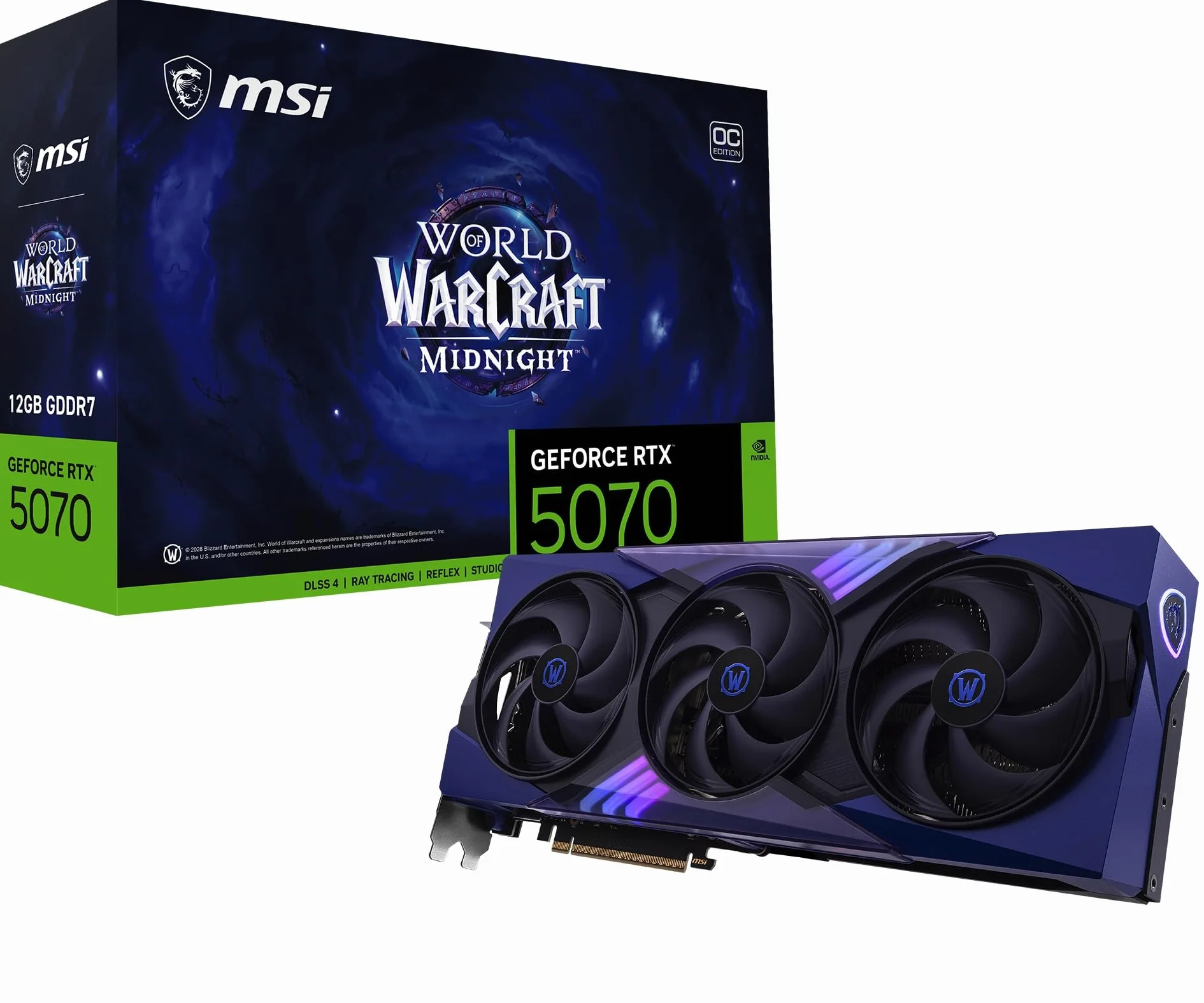 MSI Karta graficzna GeForce RTX 5070 12G World of Warcraft Midnight Void Edition OC VD9334