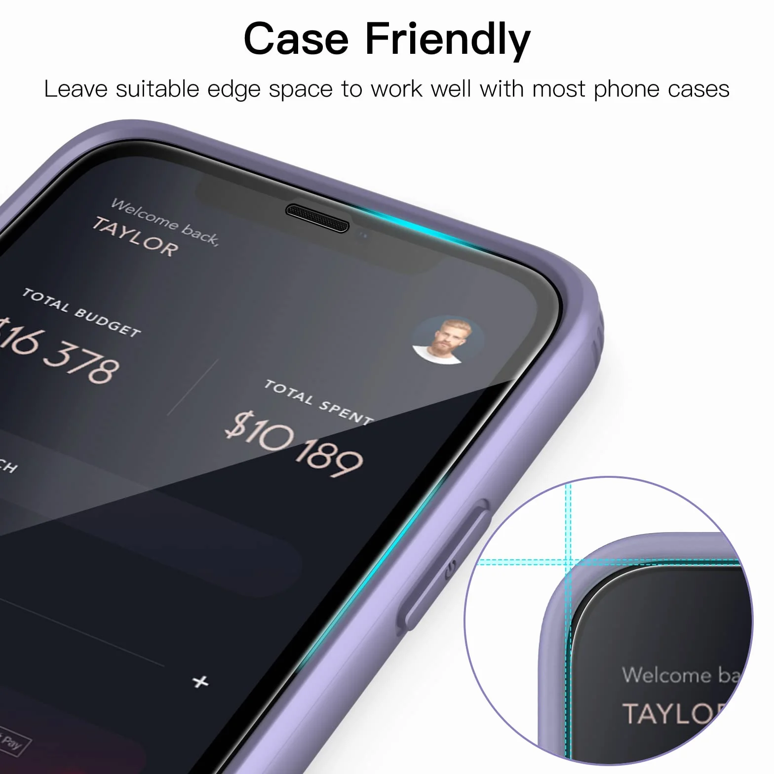 JETech Pełny Pokrycie Ochraniacz Ekranu dla iPhone 11/XR 6,1 Cala, Czarna Krawędź, Screen Protector z Szkło Hartowane Film Folia z Narzędzie Łatwej Instalacji, HD Przezroczyste, 3 Sztuki