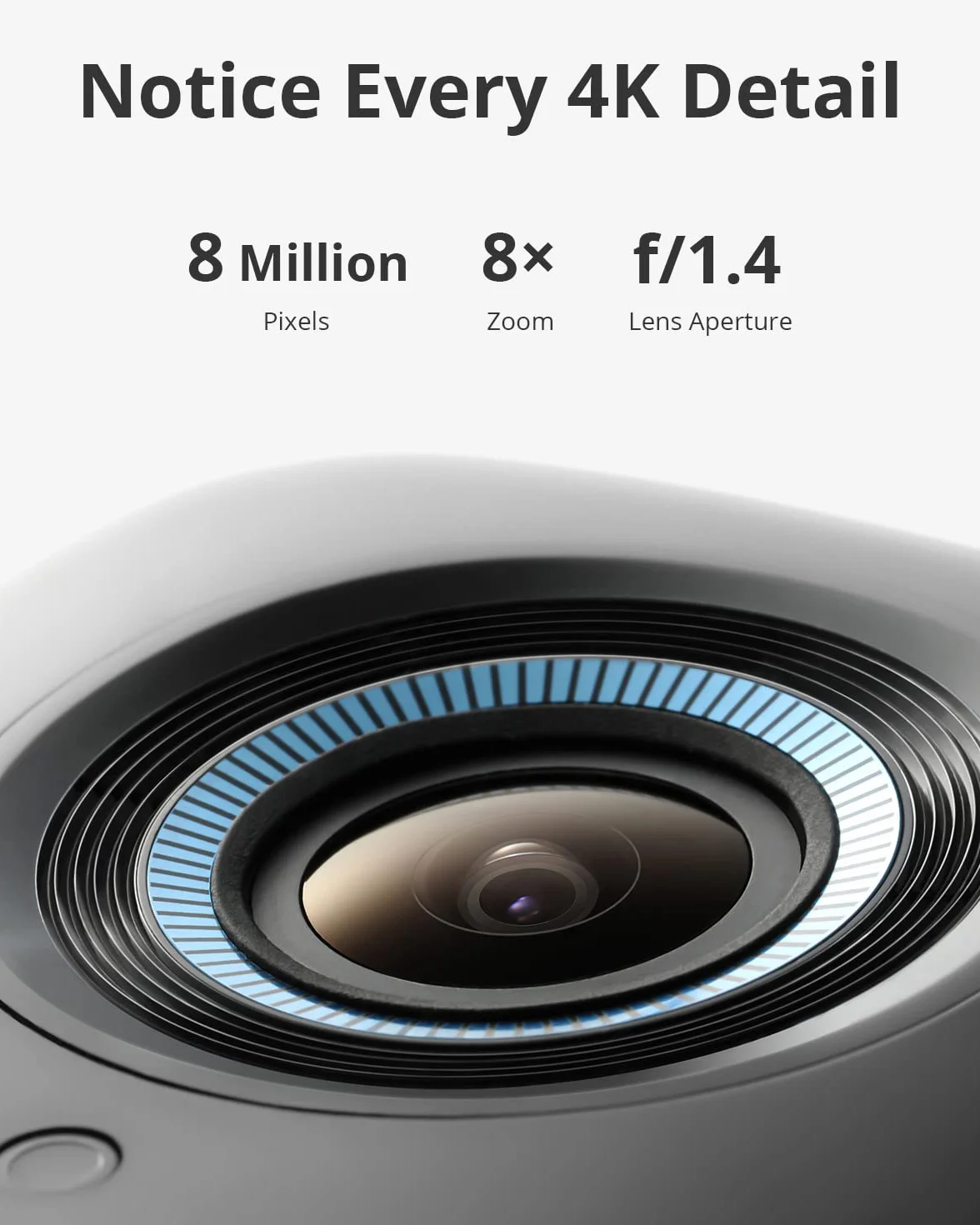 eufy Security S300 eufyCam 3C 4K, pamięć lokalna z możliwością rozszerzenia do 16 TB, Rozpoznawanie twarzy oparte na AI, Kolorowy noktowizor, Bez opłat miesięcznych (pojedyncza kamera)