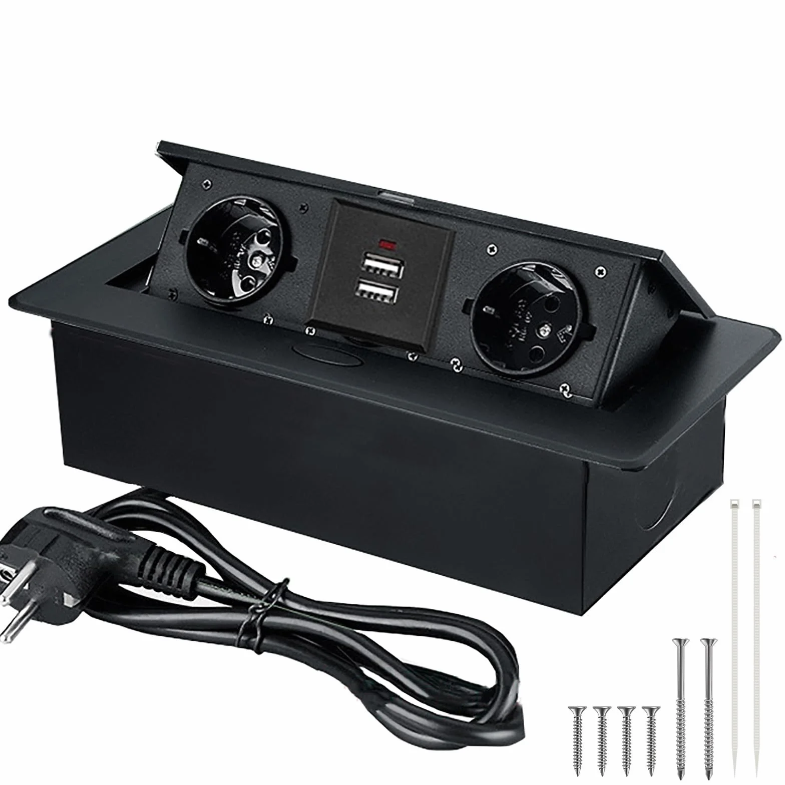 Gniazdo Wbudowane W Biurko, Listwa ZasilająCa Typu Pop-Up, Z Gniazdem 1/2 + 2 Usb Lub 3 Gniazdami, Z Przewodem ZasilająCym 1,8 M, Wielofunkcyjne Ukryte Gniazdo, Do Kuchni, Biura D