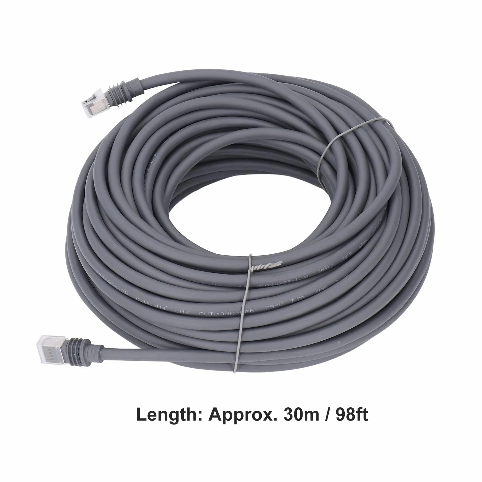 Generic Zamienny Kabel Satelitarny Wytrzymały, Odporny na Warunki Atmosferyczne Przewód o Długości 98 Stóp, Zapewniający płynną transmisję strumieniową HD w Pomieszczeniach i na Zewnątrz