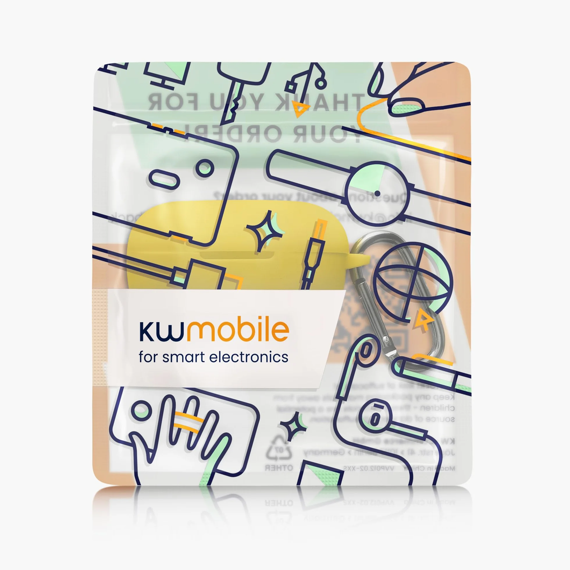 kwmobile Silikonowe etui kompatybilne z Bose QuietComfort Earbuds - Etui na słuchawki bezprzewodowe - żółte