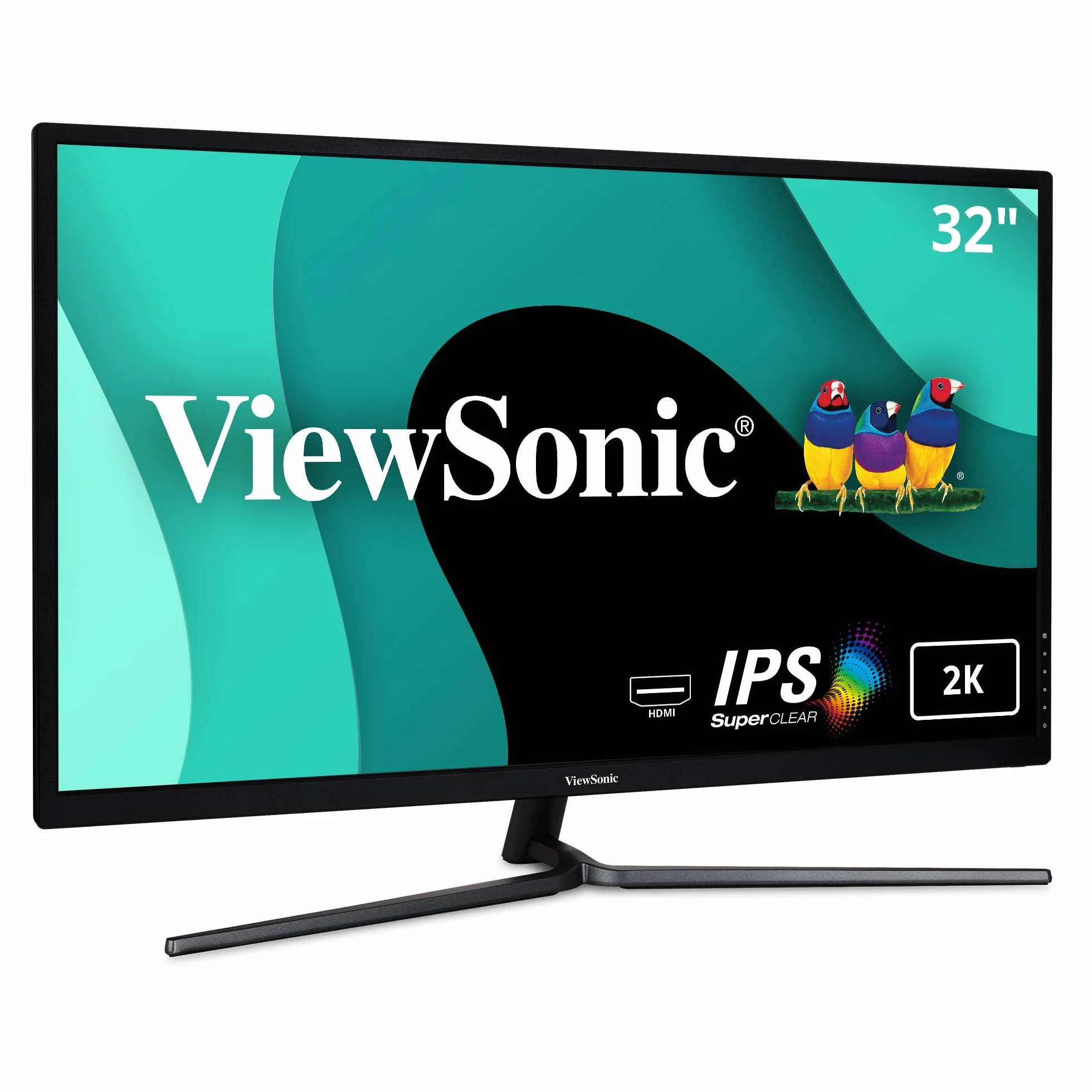 Viewsonic VX3211-2K-MHD 80,1 cm (32"), QHD Wide 1440p, designerski monitor (WQHD, panel IPS, HDMI, DP, głośnik), czarny
