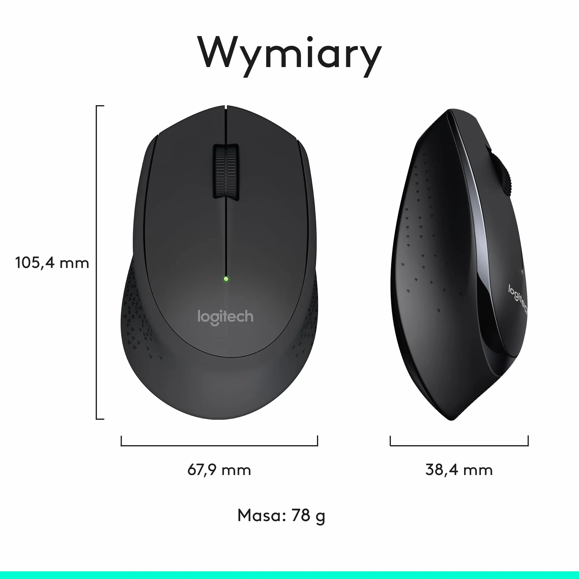 Logitech MK345 Combo Pełnowymiarowy, Bezprzewodowy Zestaw Klawiatura i Mysz z podpórką na nadgarstki, dla praworęcznych, odbiornik USB 2,4 GHz, zgodny z PC, laptopem, QWERTY układ US Intl - Czarny