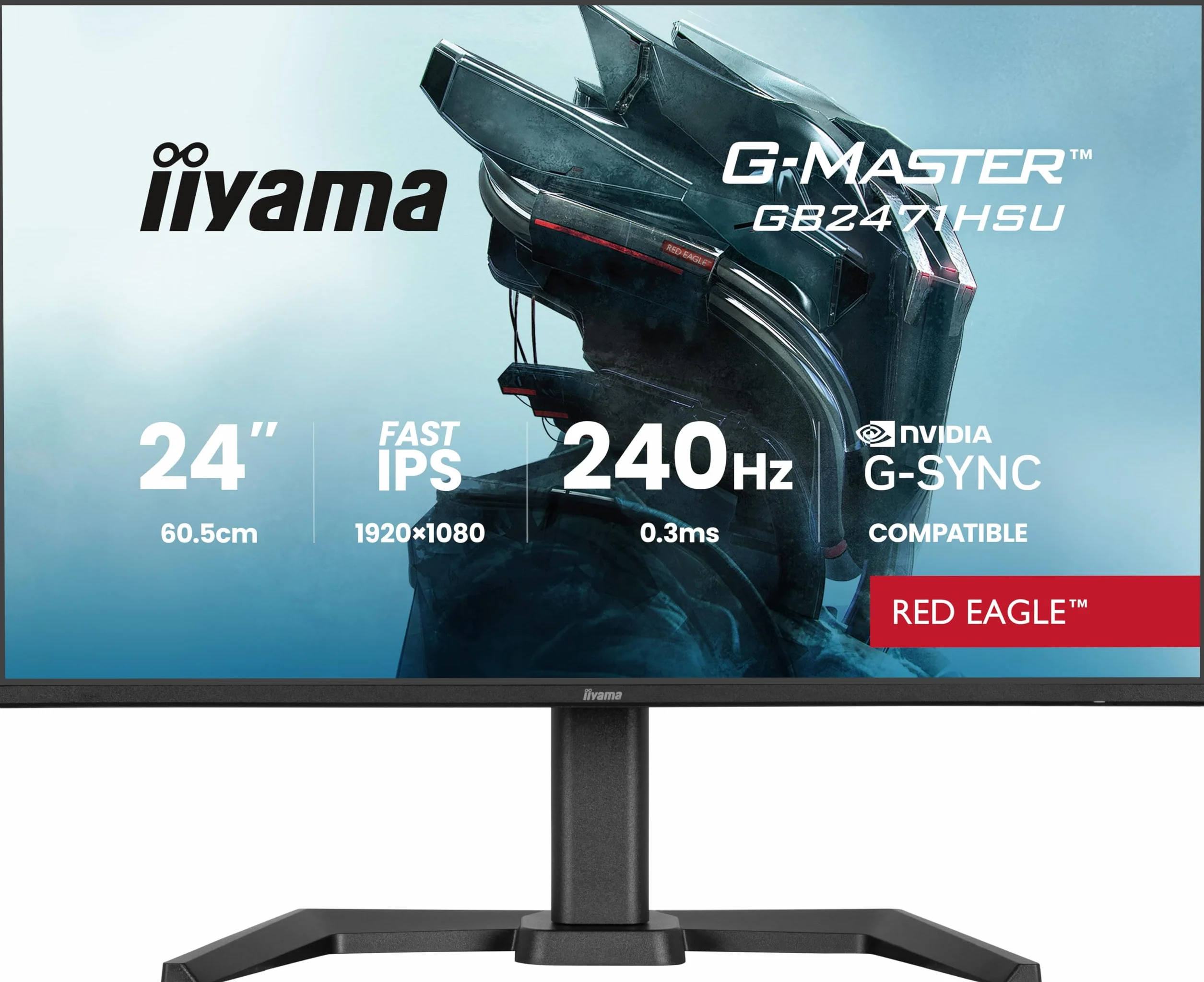iiyama GB2471HSU-B1-23,8" IPS, 1920 x 1080/240 Hz, 2H1DP, USB-hub, HAS