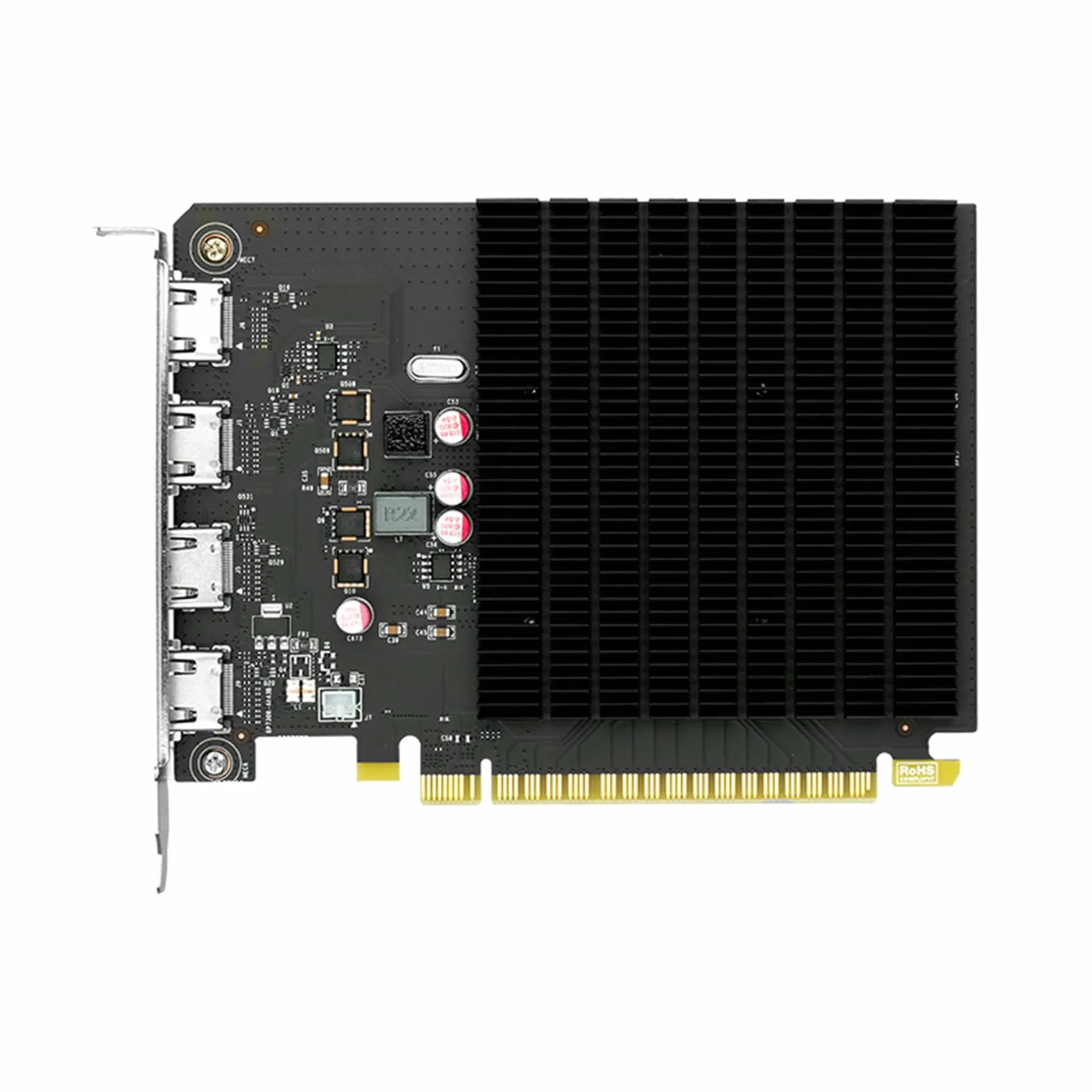 maxsun GeForce GT 730 4 GB karta graficzna wideo GPU do komputera PC ITX pojedyncze gniazdo PCI Express 4xHDMI, 4K Quad Monitor Multi Screen