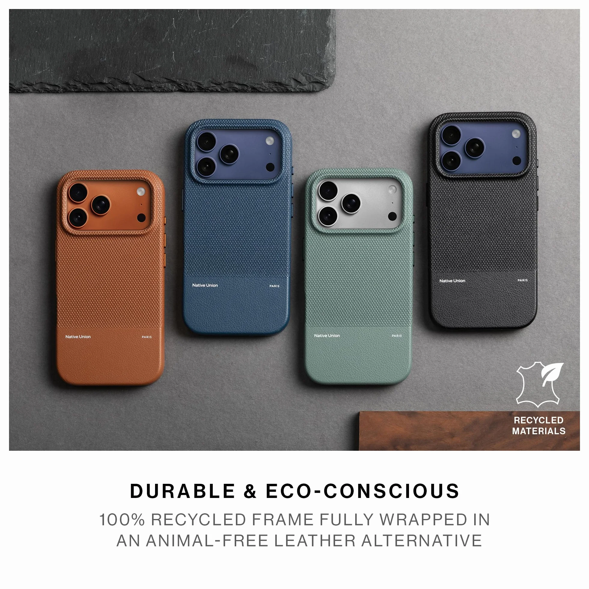 Native Union (Re Classic Case 3.0 - MagSafe kompatybilne z wbudowanymi magnesami - materiały odporne i pochodzące z recyklingu - bardzo trwałe, z ochroną przed upadkiem 1,8 m do iPhone'a 17 Pro