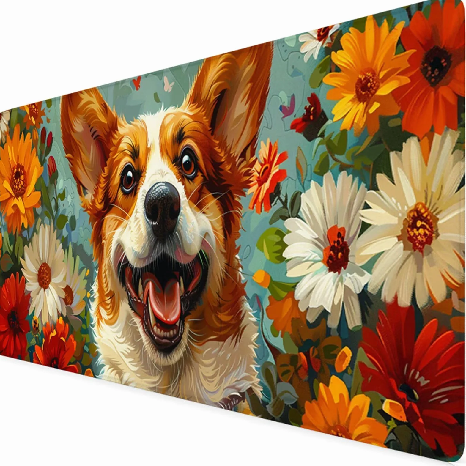 Podkładka pod mysz XXL 1500 x 800 x 3 mm, kolorowa podkładka pod mysz, wodoodporna mata biurkowa dla psa z przyszytymi krawędziami i antypoślizgową podstawą akcesoria biurkowe, do biurka komputera