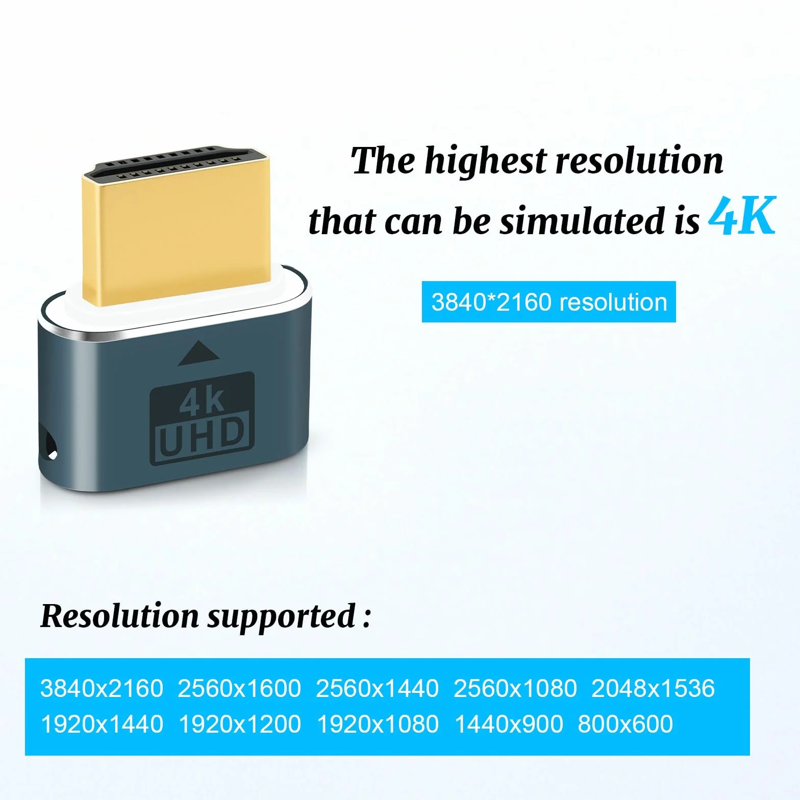 3 sztuki HDMI Dummy Plug, HDMI Dongle Virtual Monitor Display Emulator 4K 60Hz do Windows Mac OSX Linux (z oświetleniem wskazującym)