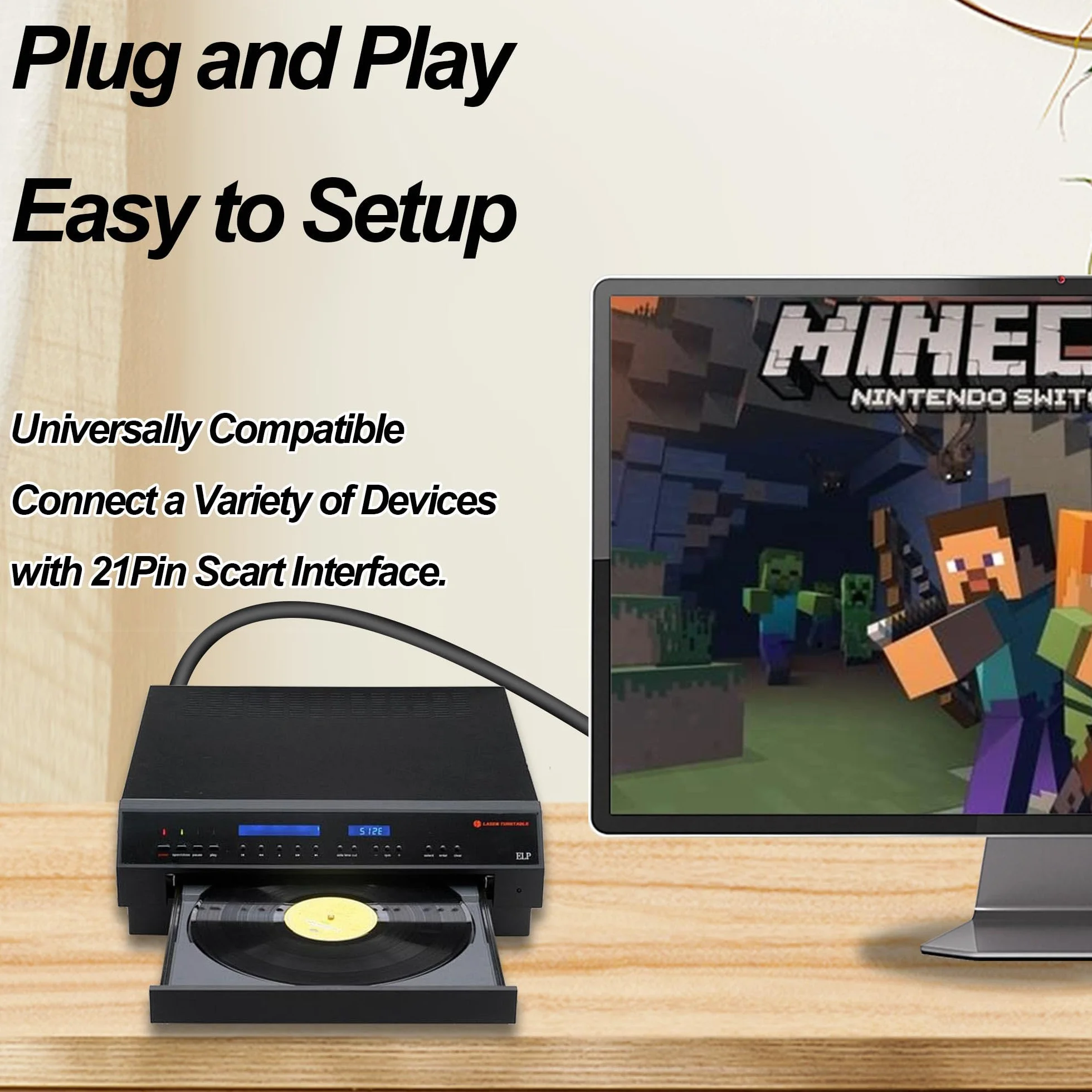 8 pinów Din do SCART kabel prowadzący do konsoli do gier 21 pin RGB SCART męski do DIN 8 pinów męski wtyk AV kabel audio video adapter kabel prowadzący do konsoli do gier, TV, monitora, 1,8 m