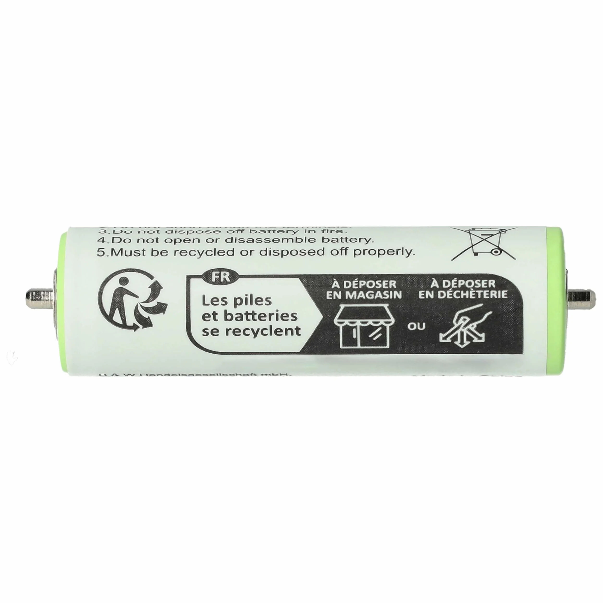 vhbw 2 x bateria kompatybilna z maszynką do golenia Braun Series 1, Series 3, SmartControl (1800mAh, 1,2V, NiMH)