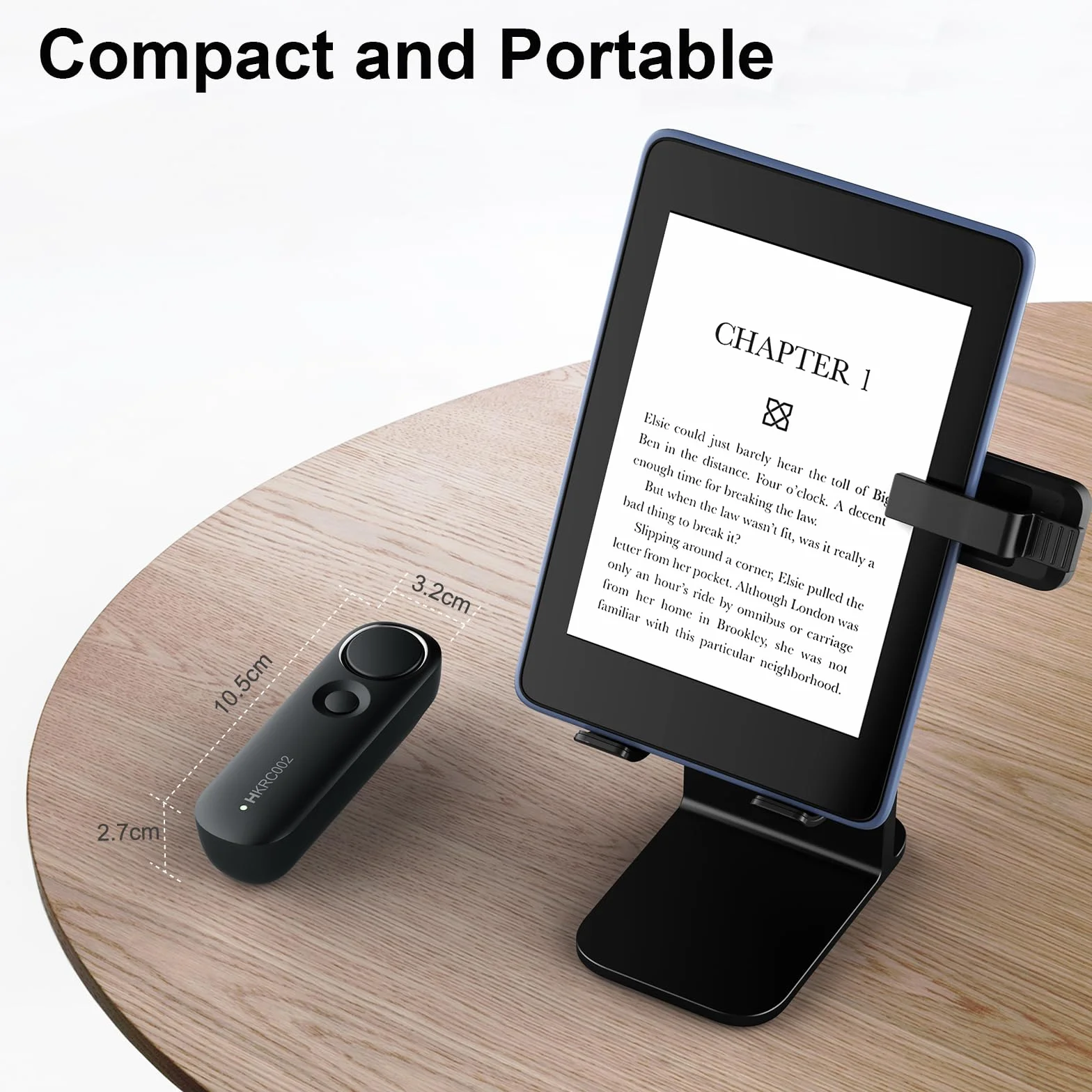 Sterowanie RF Przewracanie Stron dla Kindles, kontroler e-czytnika dla iPad iPhone Android-Phone/tablet, czytanie e-booków, powieści komiksowych, Akcesoria do Kindle, Czarny