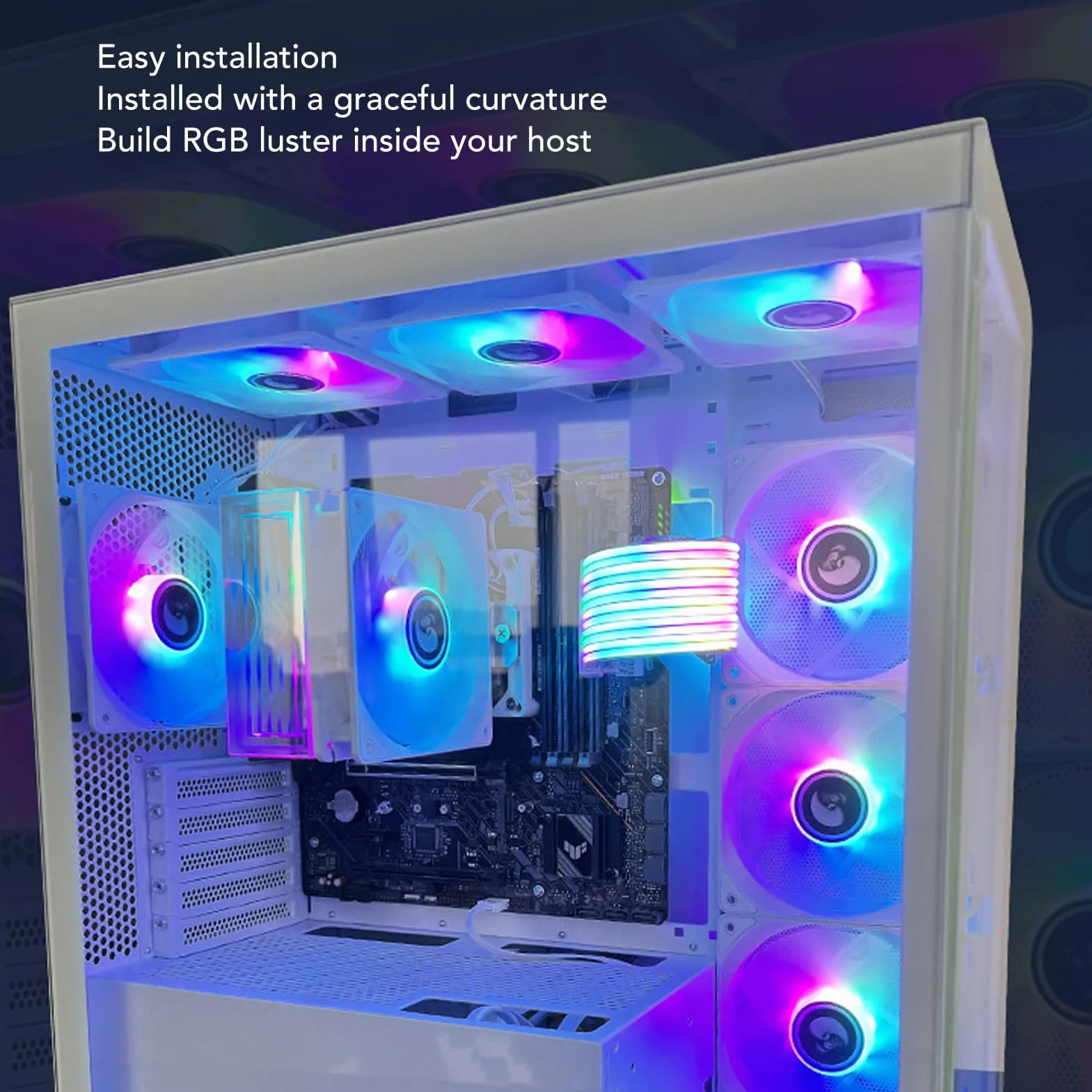 Przedłużacz zasilania RGB, kabel zasilacza ARGB z 5 V 3-pinową obsługą adresowalną, kabel RGB 18AWG do komputera stacjonarnego ze zsynchronizowanymi efektami świetlnymi (24-pinowy kabel ARGB)