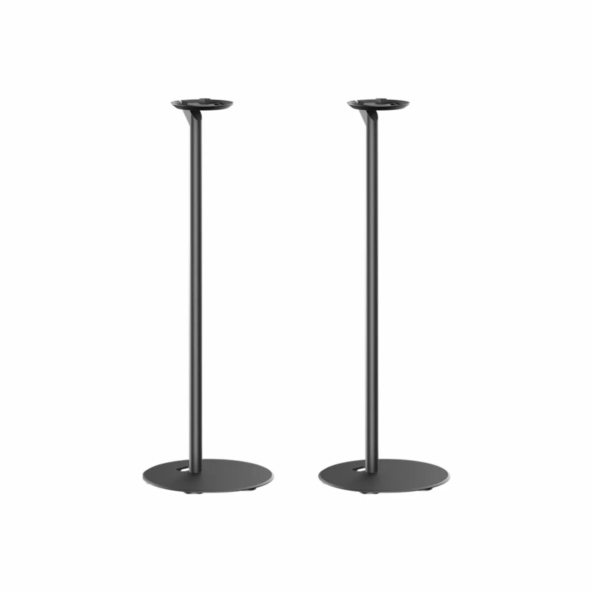 goobay 71026 stojak na głośniki do Sonos Era 100 / wspornik głośnikowy 3K / stojak na głośniki z zarządzaniem kablami/wysokość 71 cm/czarny / 71026