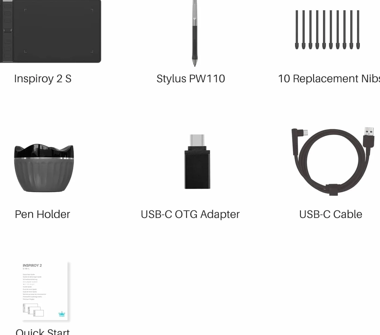 2023 HUION Inspiroy 2 mały tablet do rysowania z kółkiem przewijania, 6 spersonalizowanych klawiszy, rysik bez baterii do sztuki cyfrowej, projektowania, edycji zdjęć, tablet graficzny 6 x 4 cale,