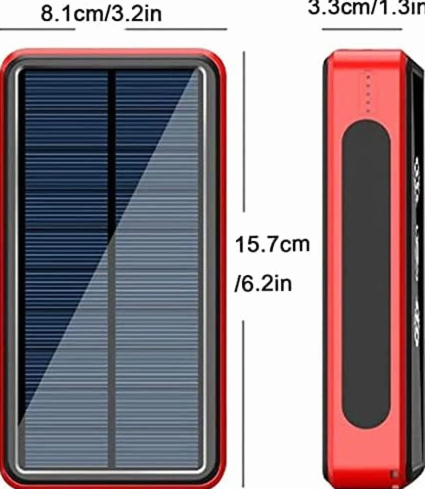 Przenośna Bezprzewodowa Ładowarka Słoneczna O Pojemności 100 000 MAh - Bateria Zewnętrzna Ze Wskaźnikiem Stanu LED, Powerbank O Dużej Pojemności, Przenośne Power Banki PD USB C, Szybkie Ładowanie,