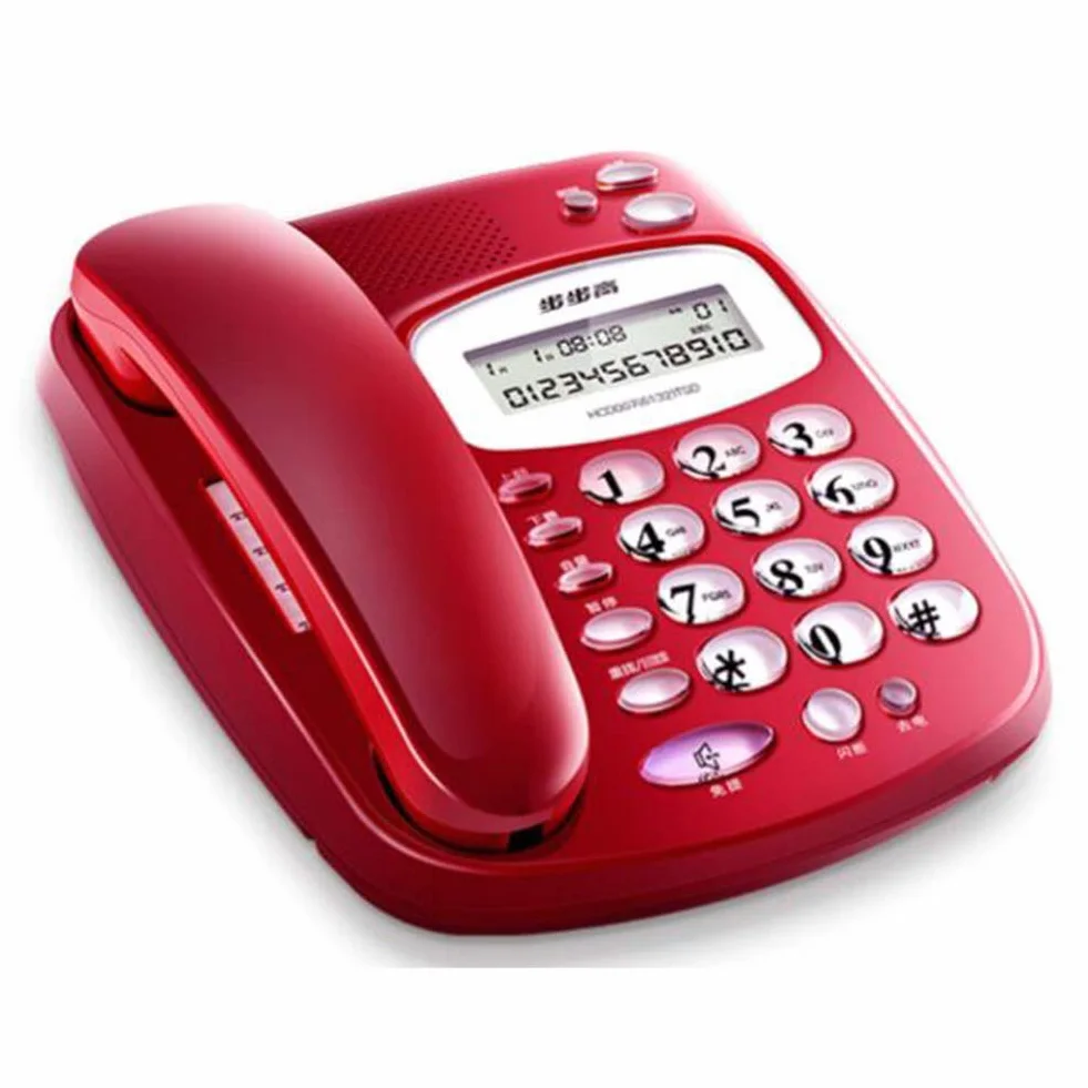 Telefon stacjonarny przewodowy Telefon stacjonarny Biuro w domu Telefon stacjonarny Duży dzwonek Przycisk podświetlenia Domowy klasyczny telefon stacjonarny Domowy telefon przewodowy, Telefon stacj
