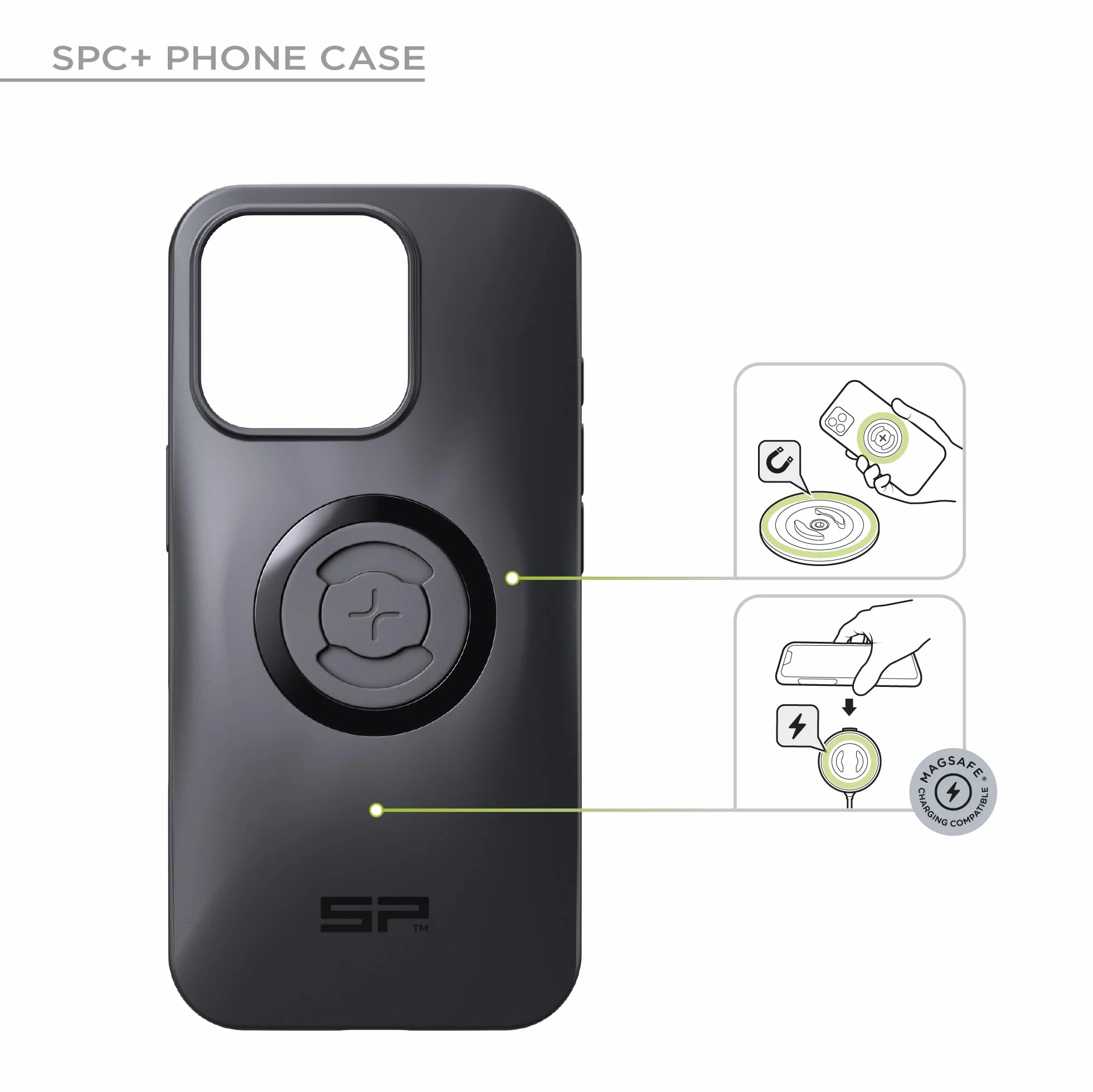 SP CONNECT SPC+ uchwyt na telefon komórkowy, wodoszczelny uchwyt na telefon komórkowy, do motocykla, motoroweru, skutera, akcesoria do wszystkich smartfonów, takich jak iPhone Samsung, uchwyt na gadżet do nawigacji