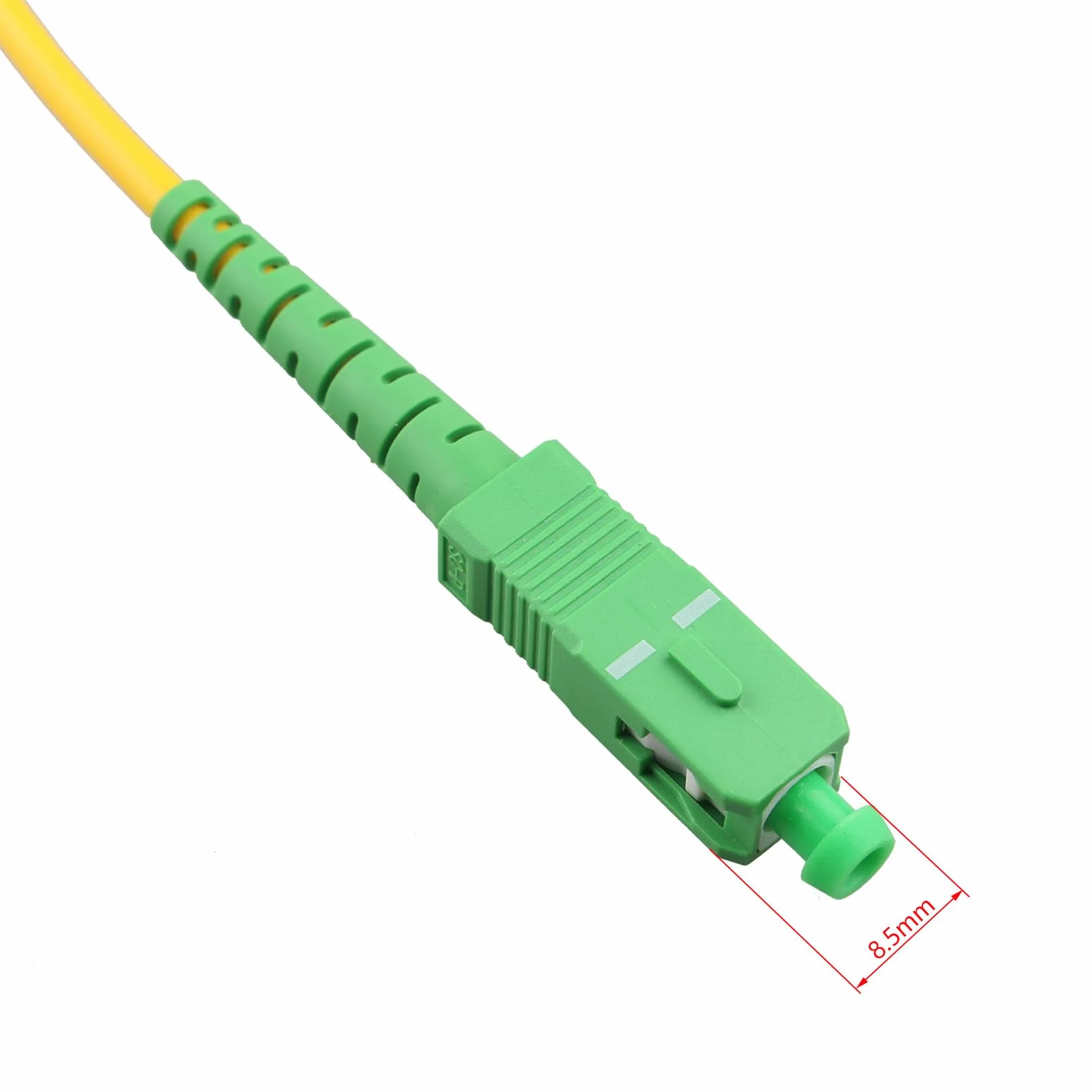 Jopto Kabel światłowodowy SC/APC do SC/APC Simplex Singlemode 9/125um LSZH kompatybilny z światłowodem do domu (FTTH, Fiber to The Home) (15M)