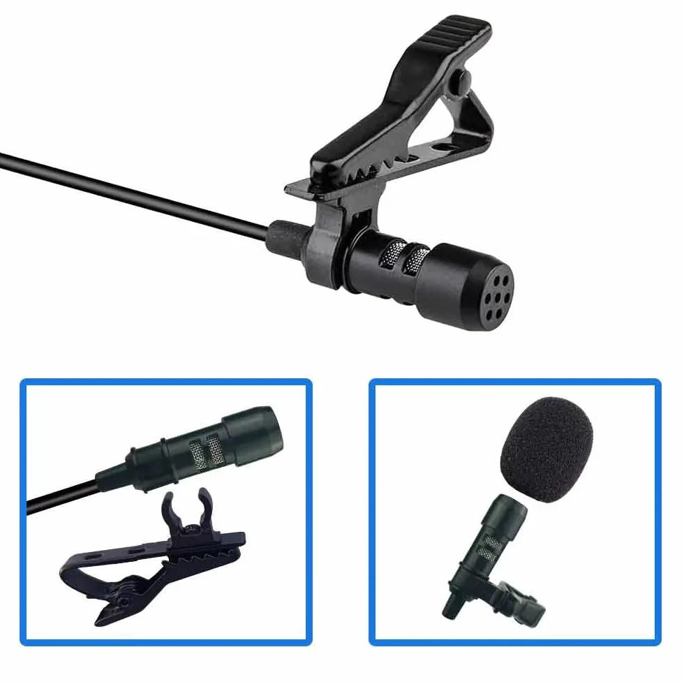 Mikrofon USB, 2M Lavalier USB Plug & Play Wielokierunkowy Kondensator klapy Koszula Szyja Klip mikrofonowy do komputera, Komputer, Mac, Youtube, Skype, nagrywanie, podcasting, Gaming