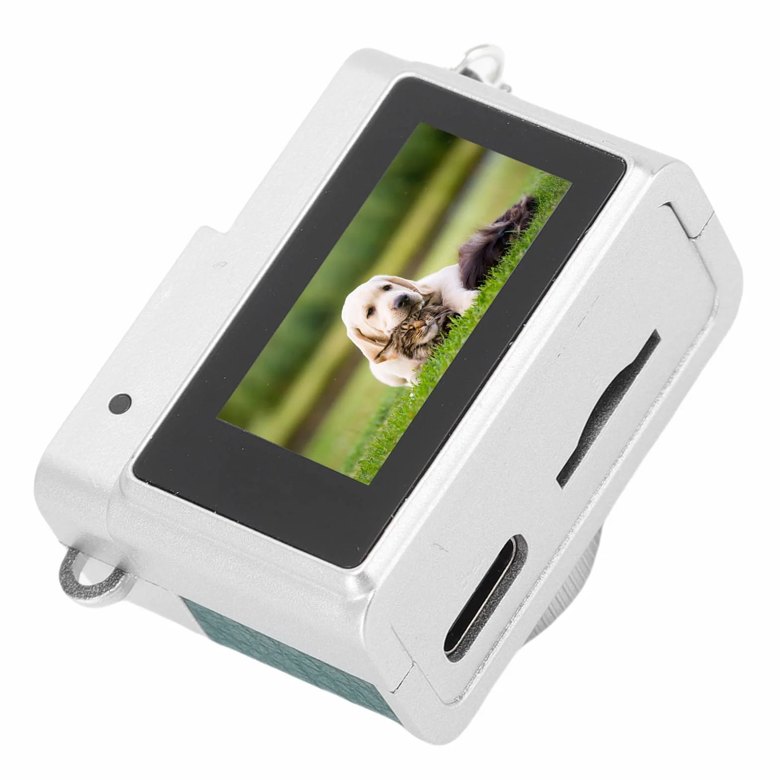 Bewinner Vintage Mini Digital Camera, Styl Retro 1080p FHD Kamera Wideo, LED Fill Light Pocket Cyfrowe Kamery, Przenośna Kompaktowa Kamera Kieszonkowa z kartą 128 GB (GREEN)