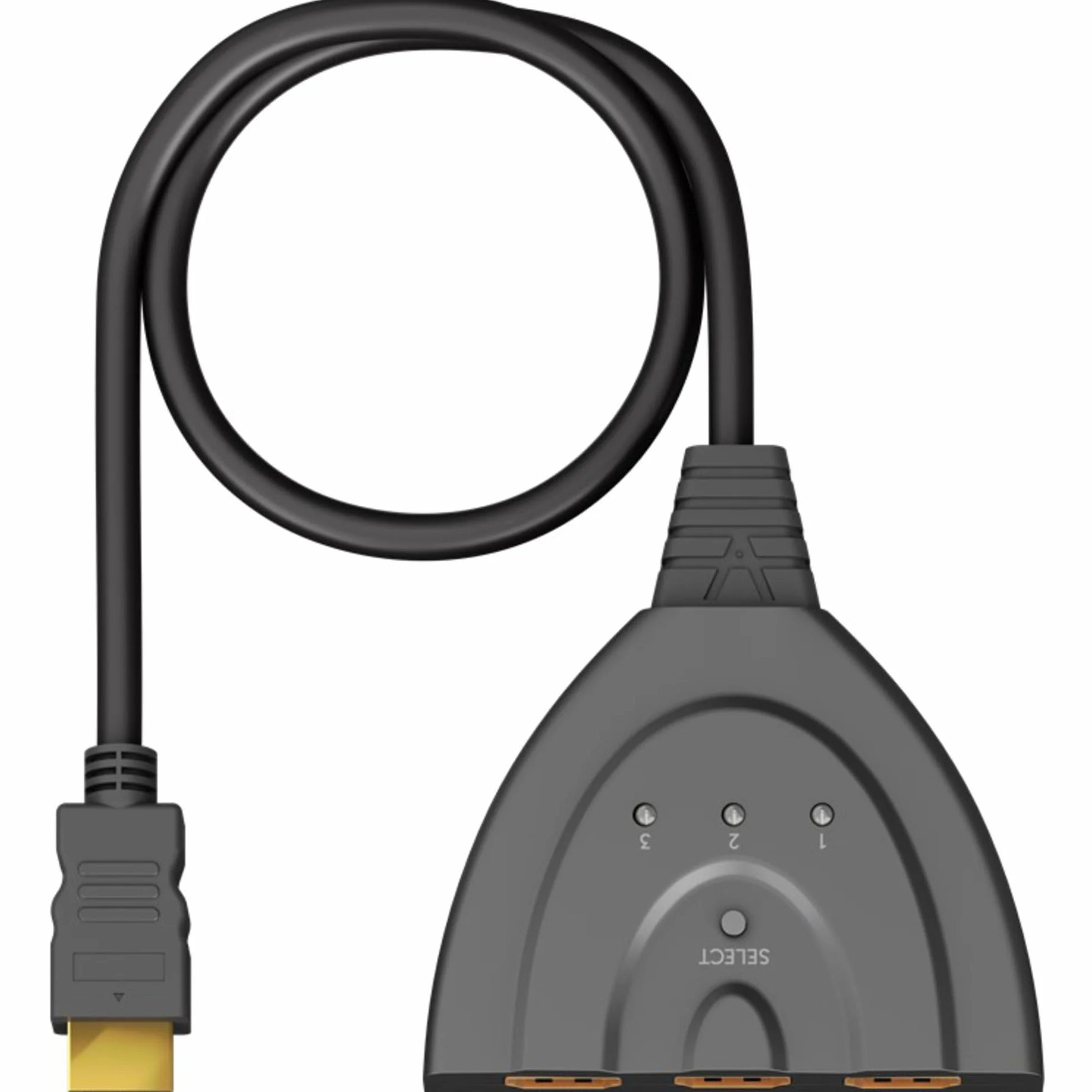goobay Przełącznik HDMI 3 na 1 (4K @ 60 Hz)
