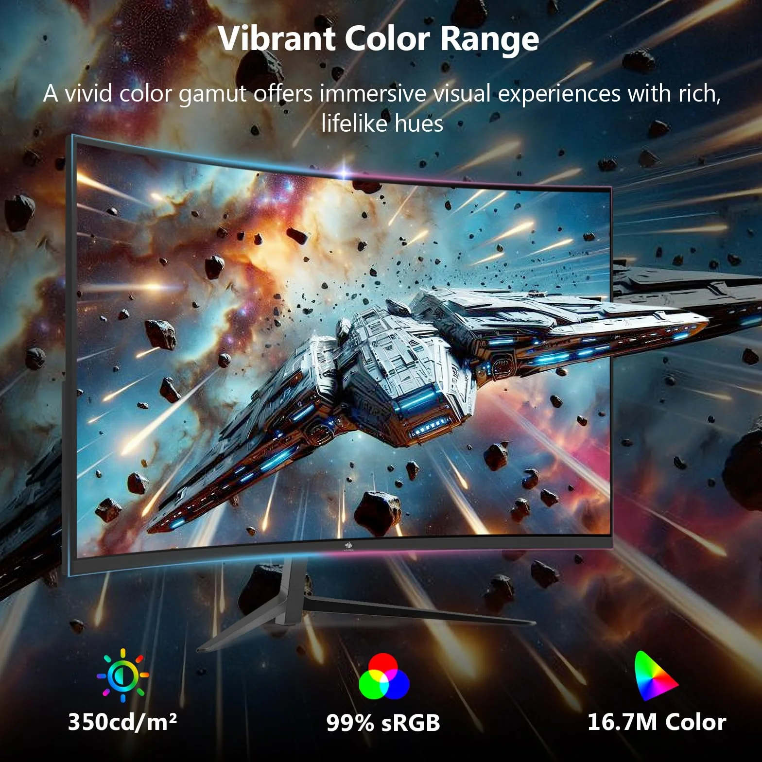 Z-Edge Zakrzywiony ekran komputerowy do gier 27 cali 200 Hz, 1ms, FreeSync, monitor FHD 1080P z kablem DP, 350cd/m², 1500R VA, bezramowe HDMI2.1 & DP1.4, VESA, sRGB 99%, 178° kąt widzenia