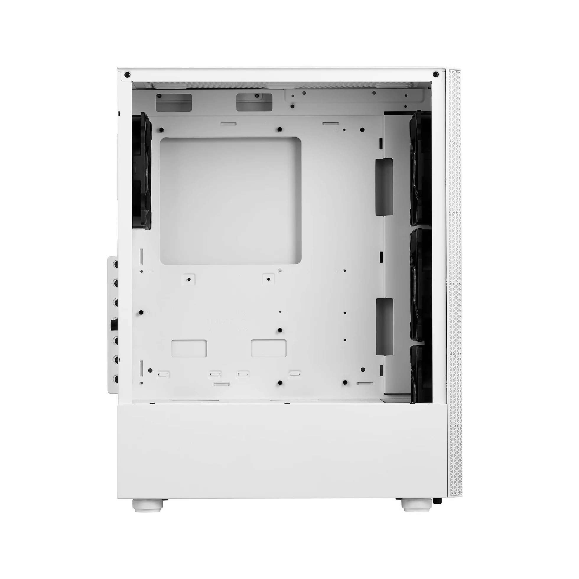 XPG Valor Mesh (kompaktowa obudowa ATX-Mid-Tower, konstrukcja panelu przedniego Mesh, panel boczny ze szkła hartowanego 3 mm, fabrycznie zainstalowany wentylator x4 120 mm)