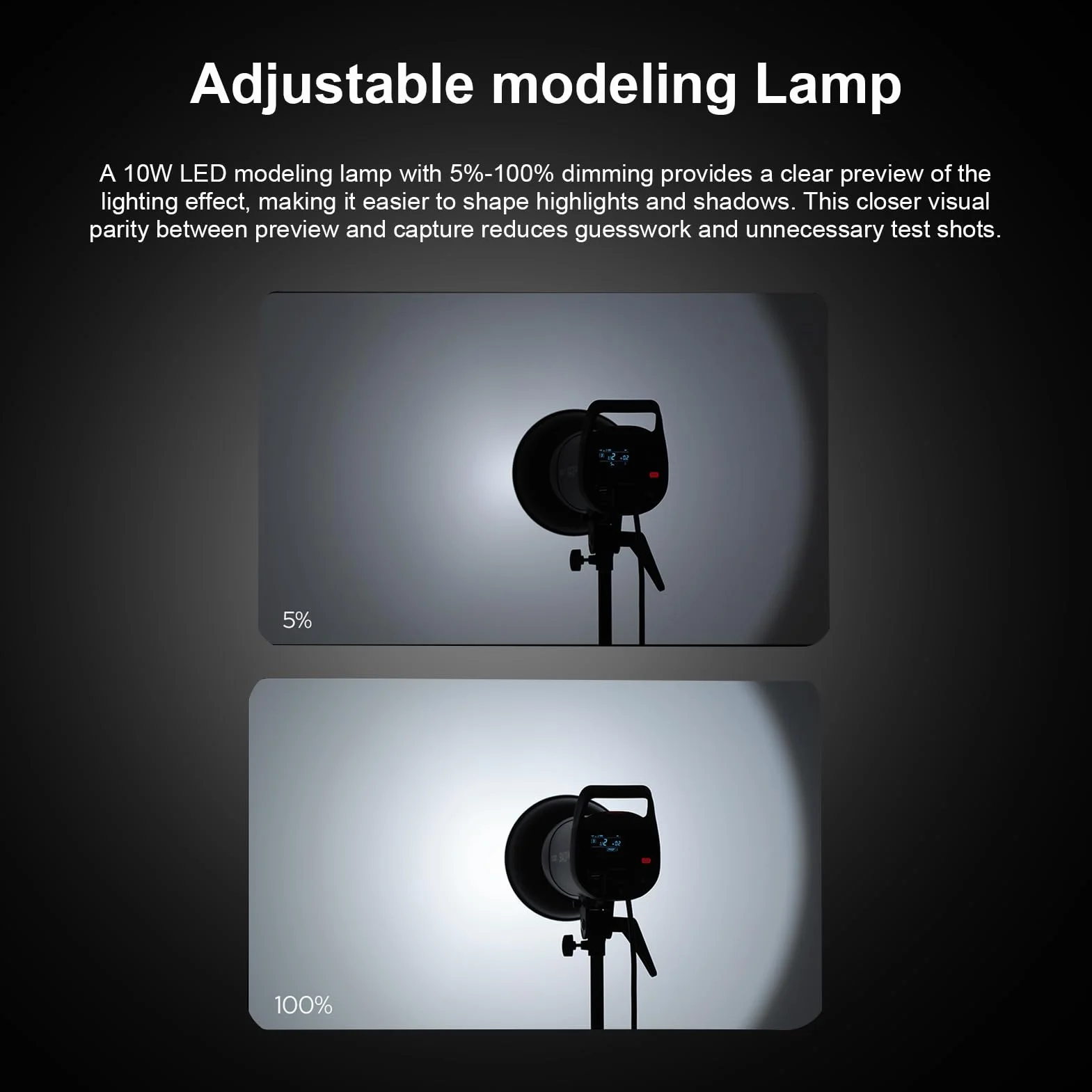 Godox SK300IIIV lampa błyskowa, bezprzewodowa, 2,4 G, 300 W, GN58, 5700 ± 200 K, 0,1-1,5 s, czas ładowania błyskowego 1/200 – 1/380 s, lampa nastawcza LED 10 W