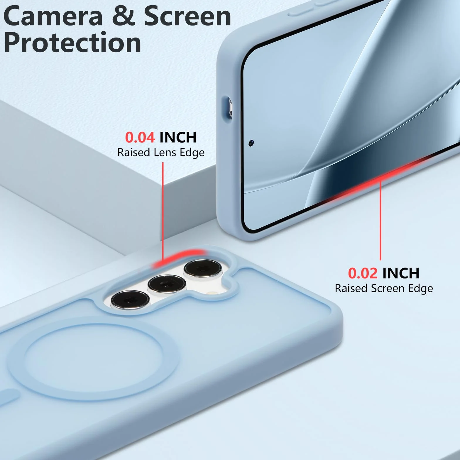 RALEAVO Etui magnetyczne do Samsung Galaxy S26, kompatybilne z MagSafe, odporne na wstrząsy, silikonowe, półprzezroczyste etui do Samsung S26 (niebieskie)