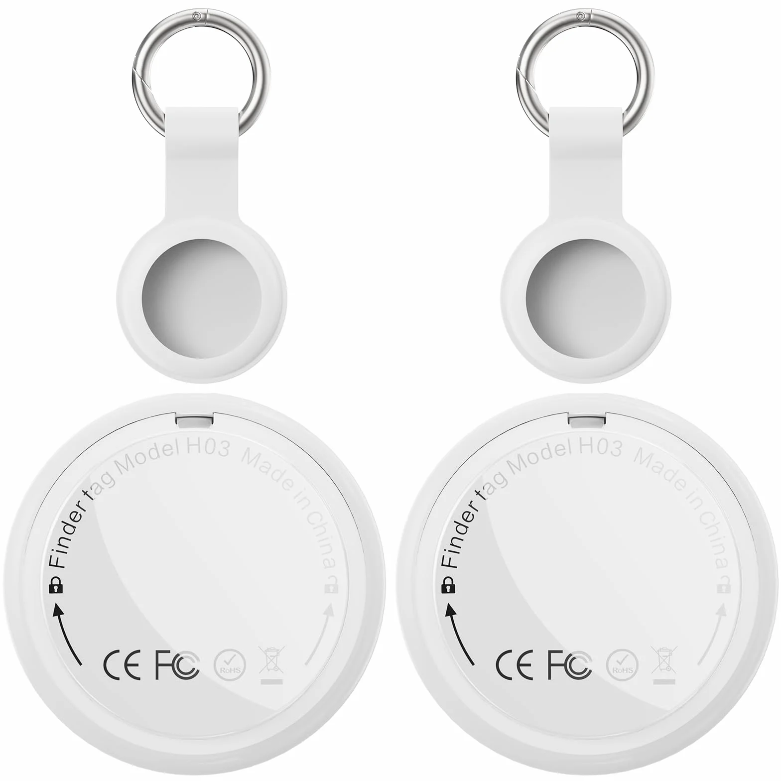 Smart Tracker Tag 2 sztuki kompatybilny z Apple iOS wodoodporny IP68 Bluetooth lokalizator