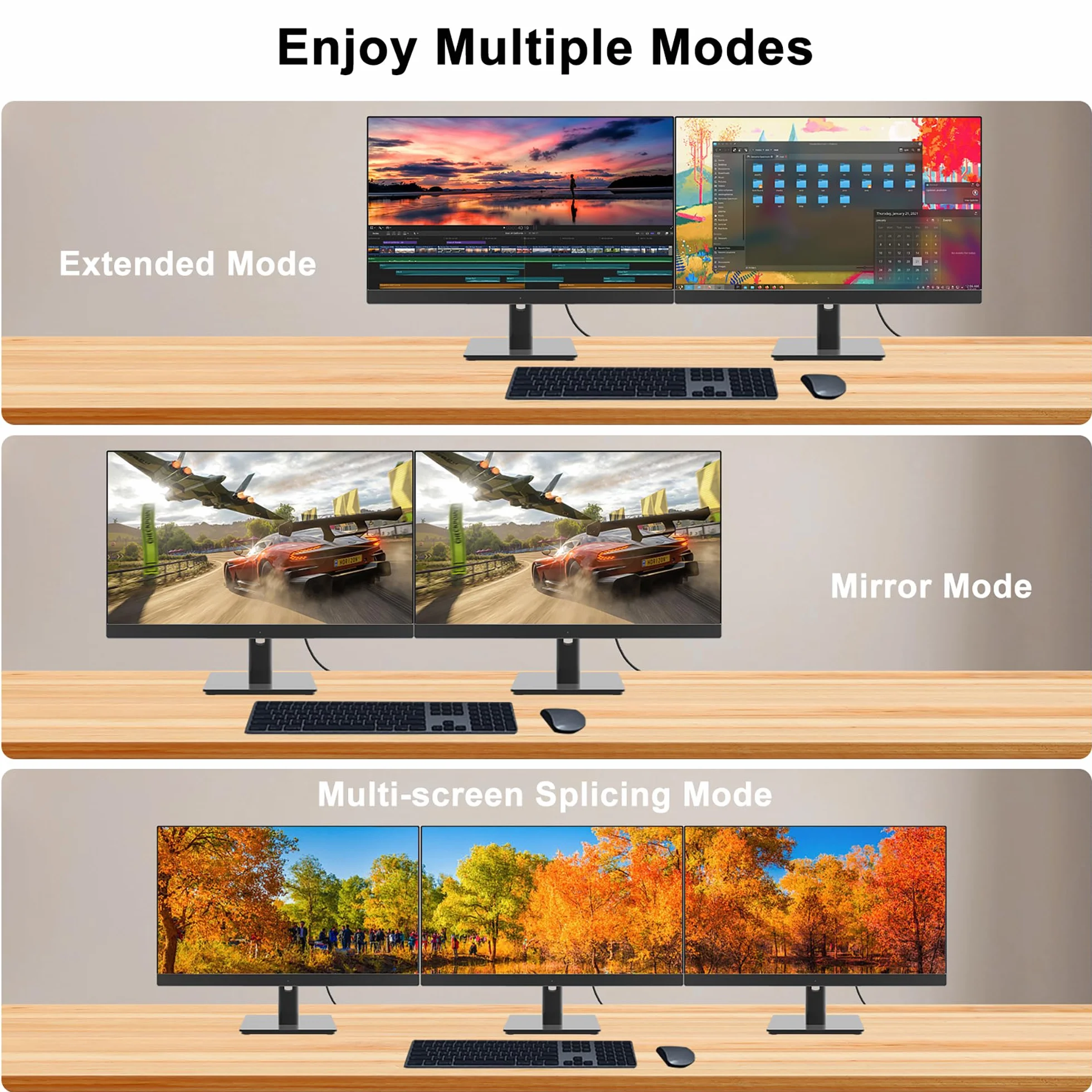 Pozłacany kabel 4K DisplayPort na HDMI, 3 sztuki, 4K przy 30 Hz, 2K przy 60 Hz, 1080P Full HD, jednokierunkowy kabel DP 1.2 do HDMI 1.4, kompatybilny z NVIDIA, AMD, HP, monitorem, komputerem