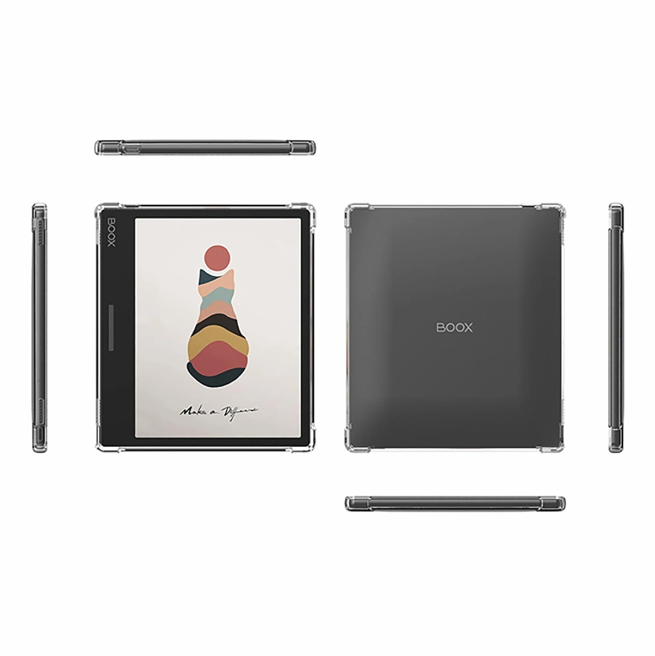 GIOPUEY Etui na tablet Boox Go Color 7, miękka tylna obudowa z TPU, cienka osłona, ochrona poduszki powietrznej, etui kompatybilne z Boox Tablet Go Color 7 - przezroczyste